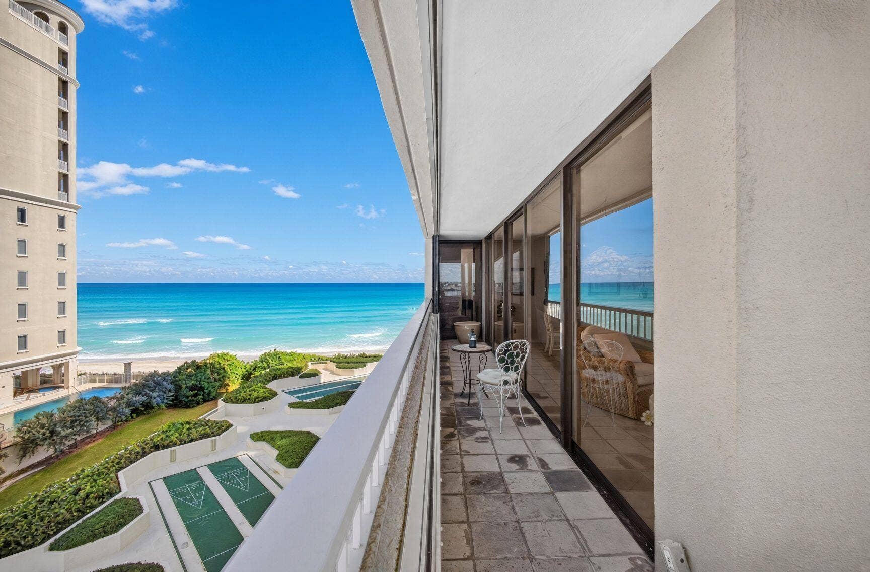 View to Ocean from wraparound patio for Sunrises