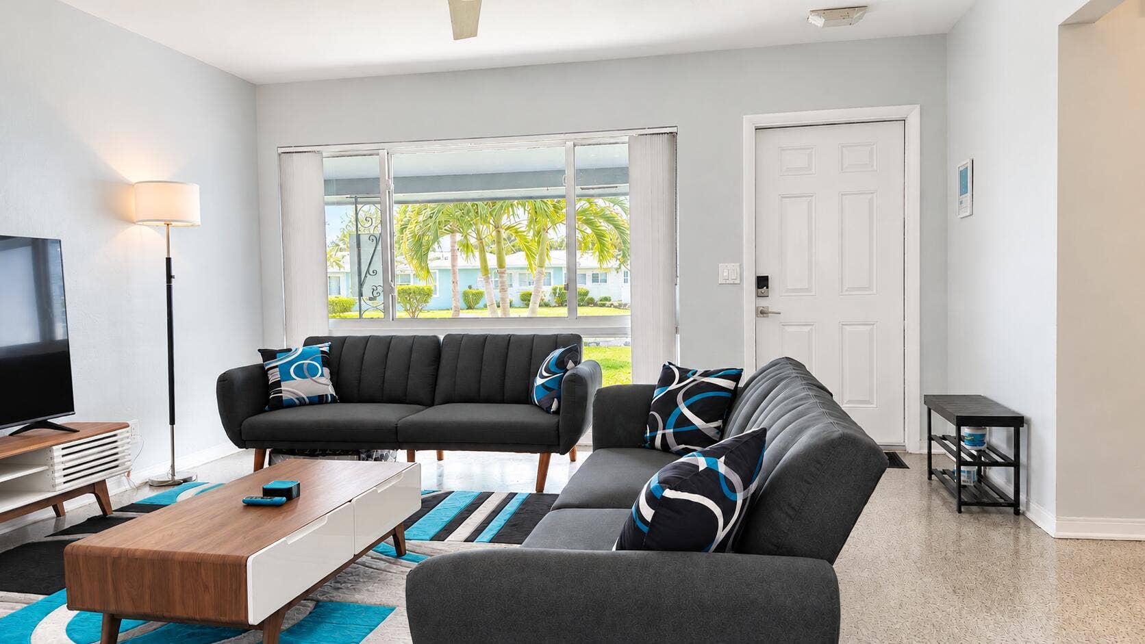 1261 SE 2ND Street, #1, Deerfield Beach, FL 33441 Bright Coastal Modern Living Room