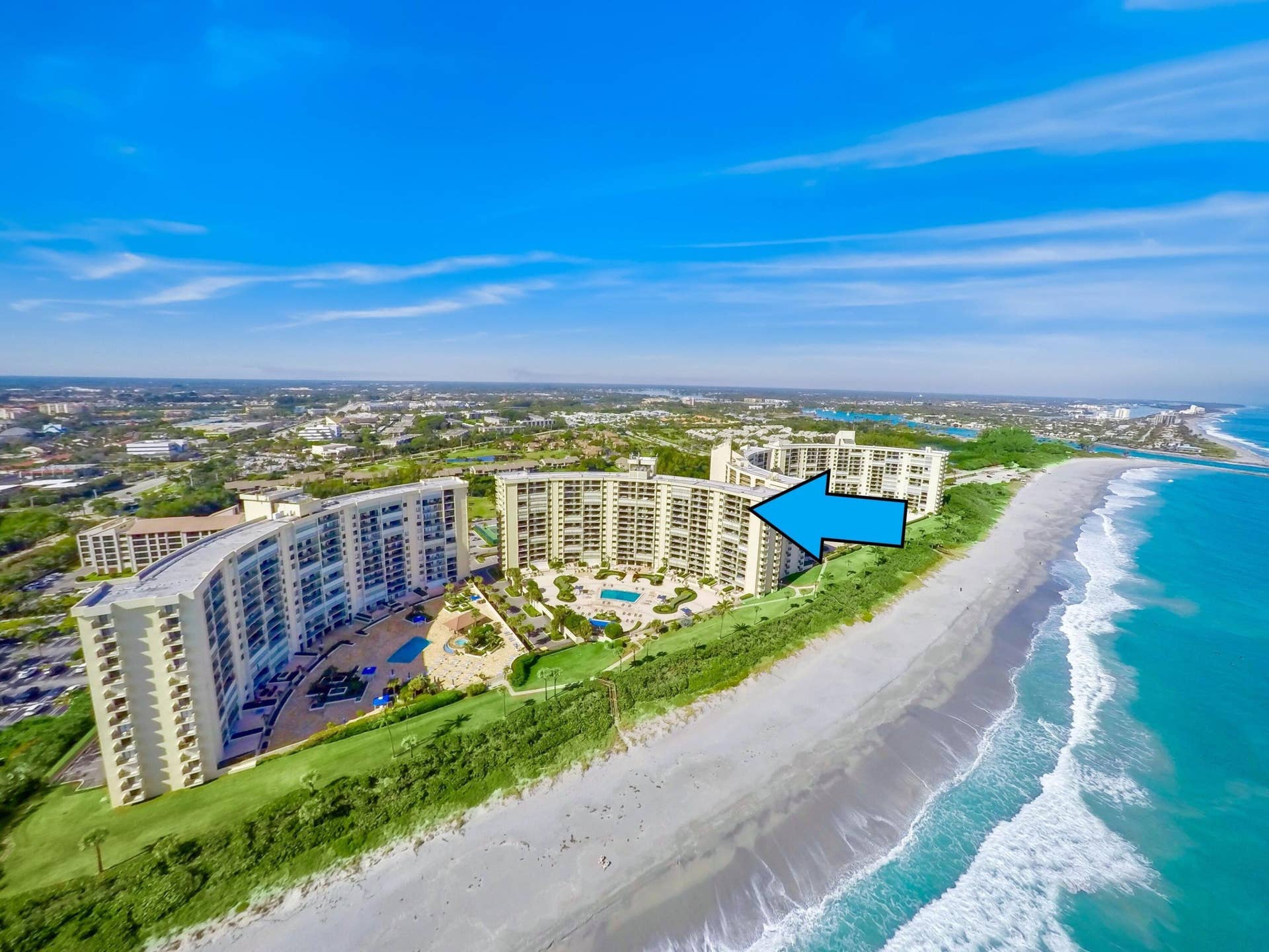 200 Ocean Trail Way, #1209, Jupiter, FL 33477 Aerial with 1209 Marker