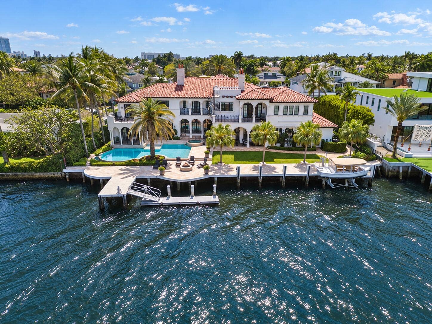 1627 SE 7TH Street, Fort Lauderdale, FL 33316 Polished Luxury Waterfront Estate Aerial
