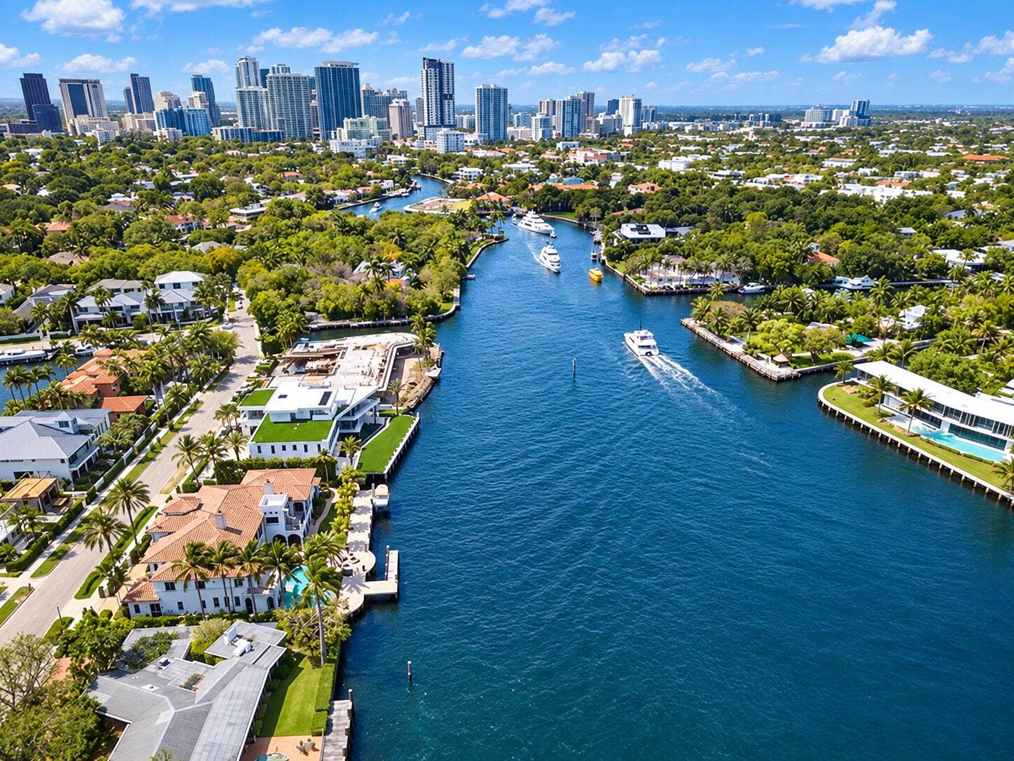 1627 SE 7TH Street, Fort Lauderdale, FL 33316 Aerial Fort Lauderdale Riverfront Skylin