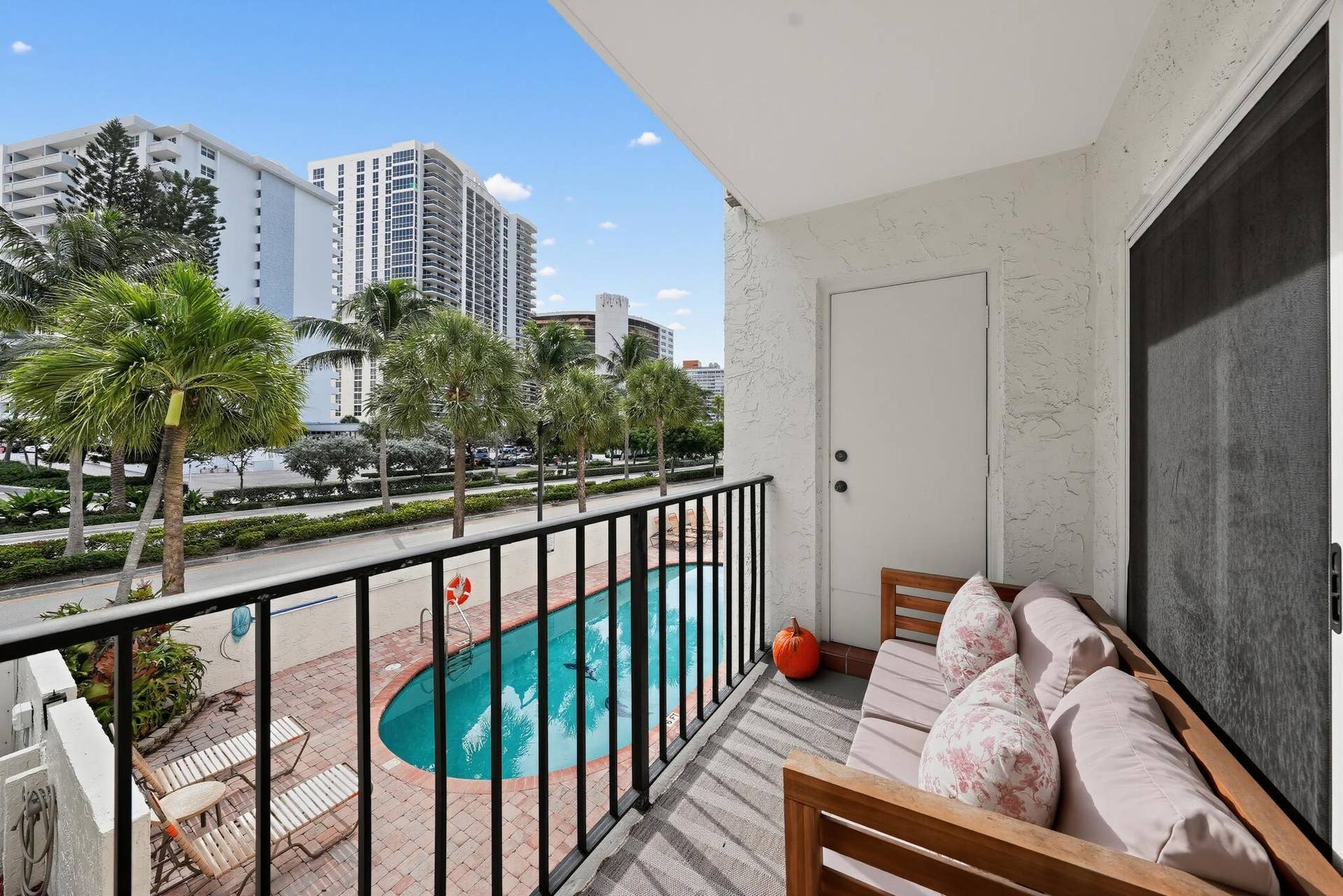 4143 N OCEAN Boulevard, #209, Fort Lauderdale, FL 33308 Balcony overlooks the pool