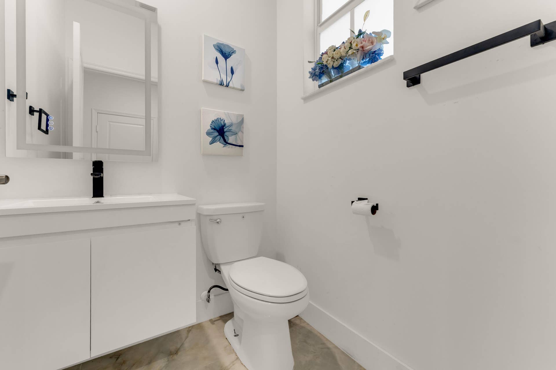 powder room on 1st floor