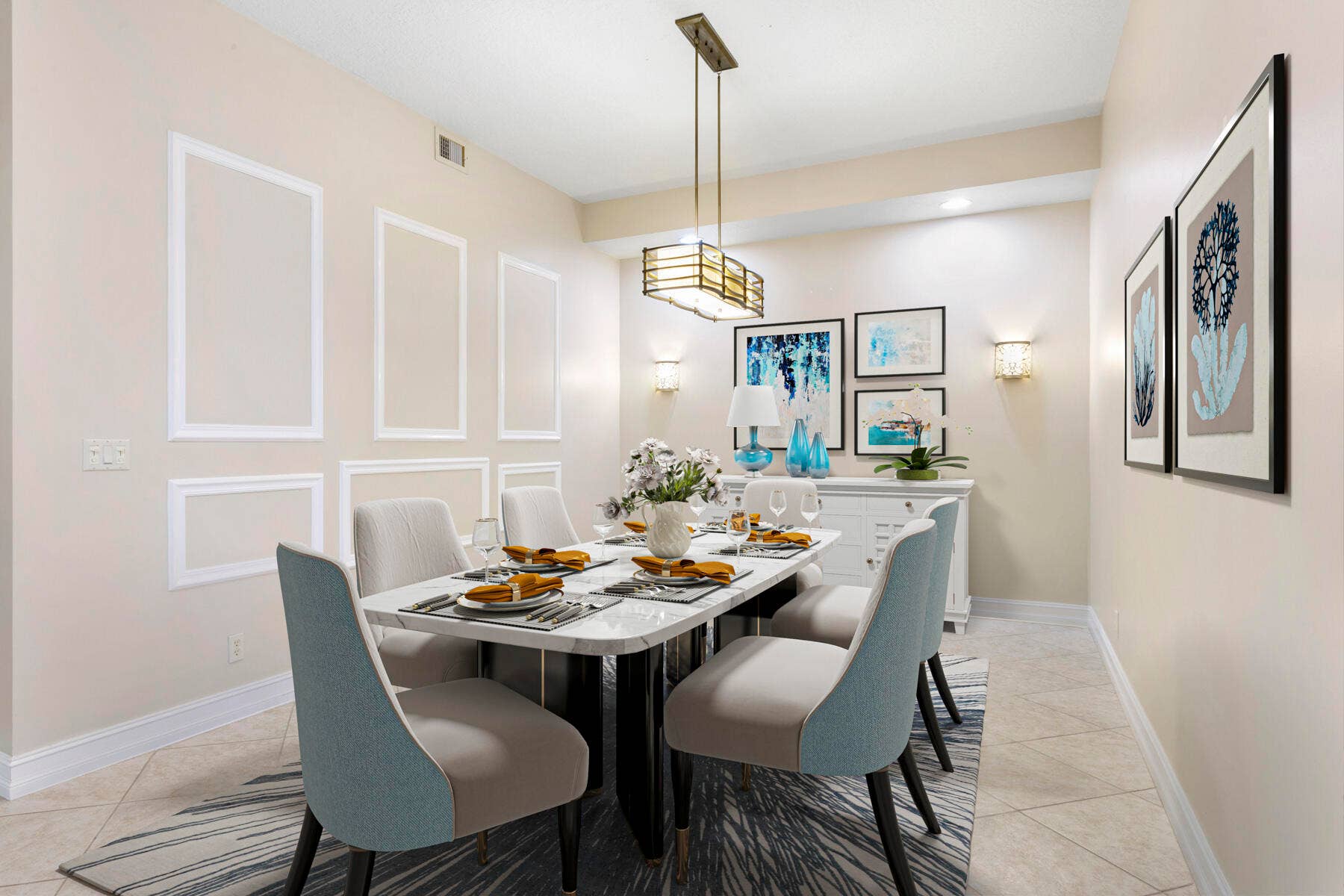 Dining room, also virtually staged