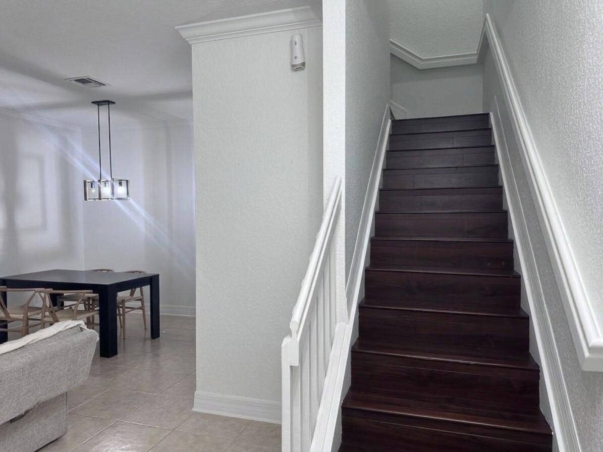 WOOD FLOORS ON STAIRS AND BEDROOMS