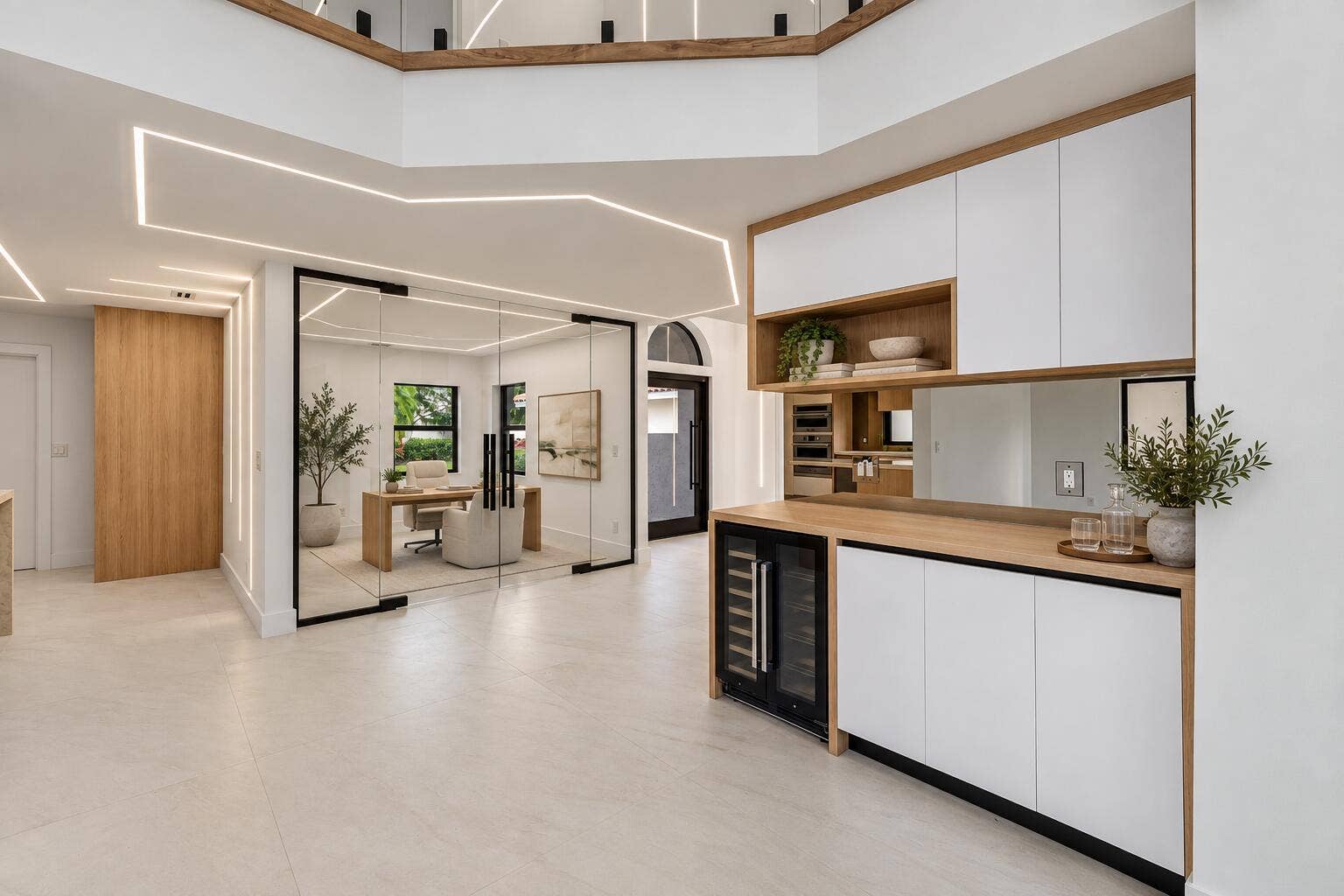 5068 VIA DE AMALFI Drive, Boca Raton, FL 33496 Modern Glass Office and Bar
