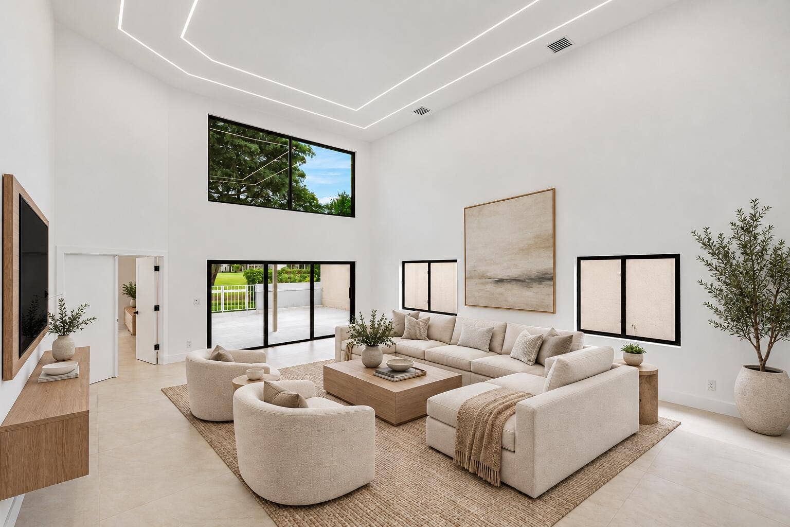 5068 VIA DE AMALFI Drive, Boca Raton, FL 33496 Pristine Modern Living Room Retreat