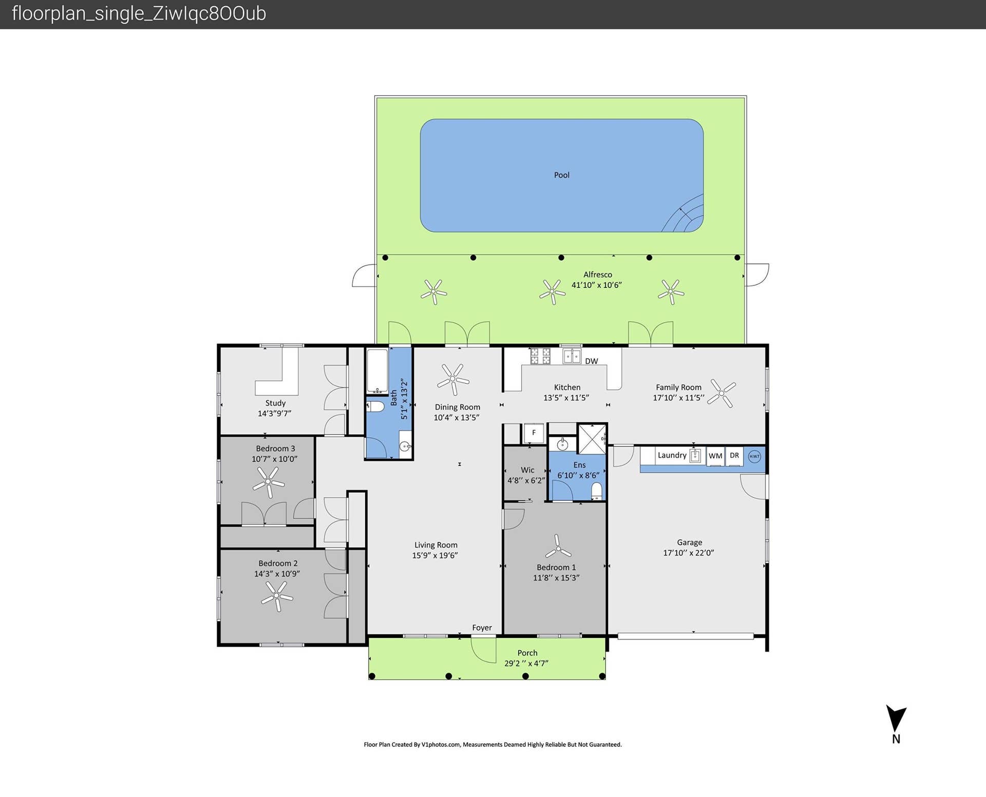 7360 NW 14th Street, Plantation, FL 33313 Floor Plan with Measurements