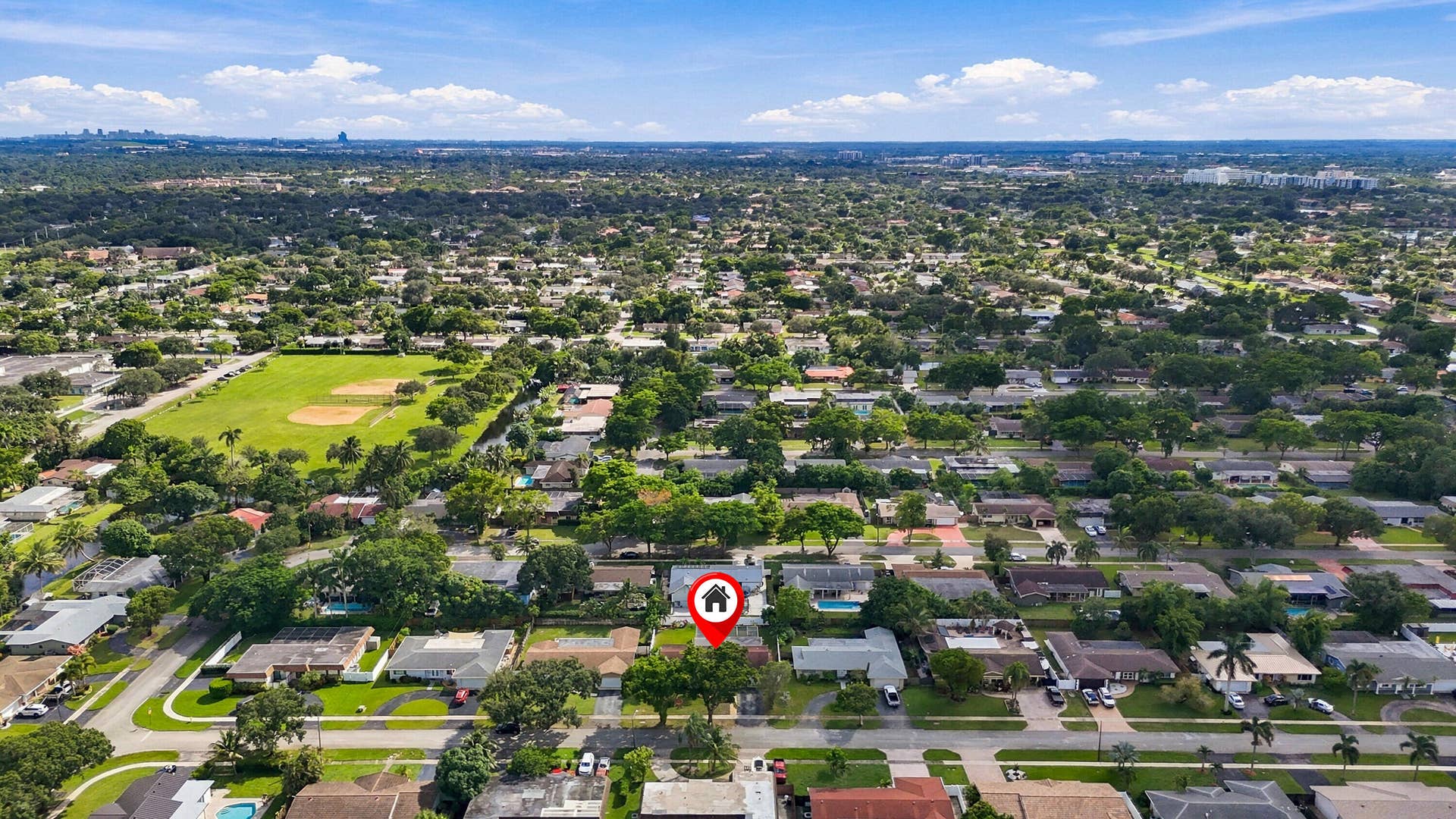 7360 NW 14th Street, Plantation, FL 33313 Front Aerial View