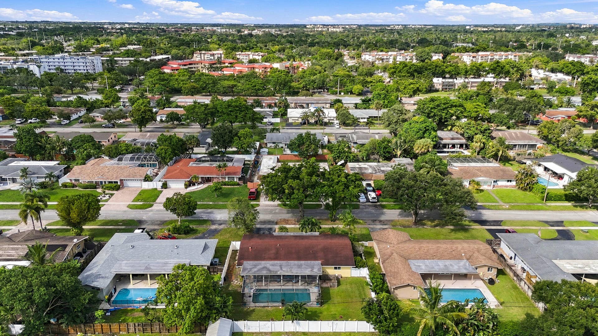 7360 NW 14th Street, Plantation, FL 33313 Back Yard Aerial View