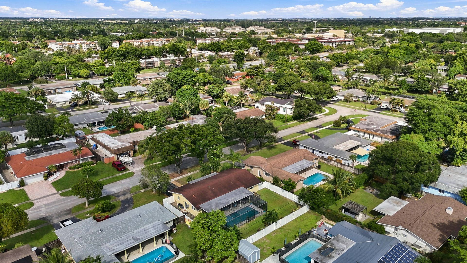 7360 NW 14th Street, Plantation, FL 33313 Back Yard Aerial View