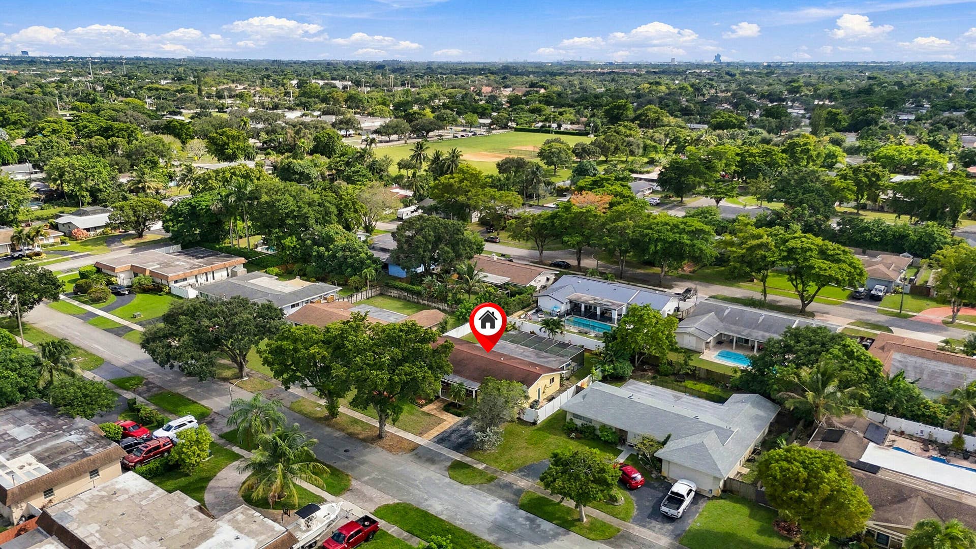 7360 NW 14th Street, Plantation, FL 33313 Front Aerial View