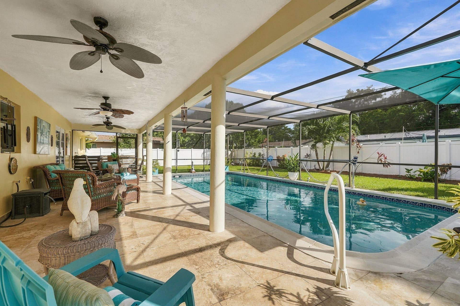7360 NW 14th Street, Plantation, FL 33313 Pool and Patio Screened