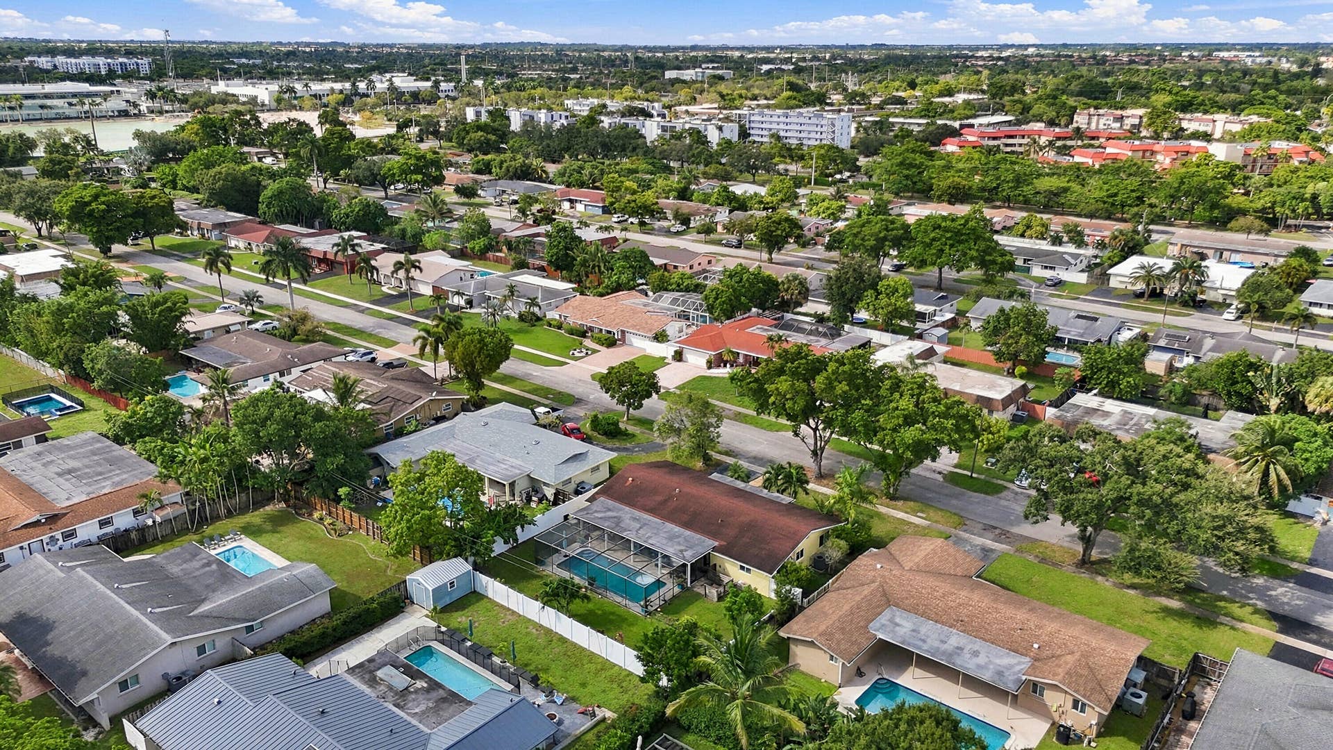 7360 NW 14th Street, Plantation, FL 33313 Back Yard Aerial View