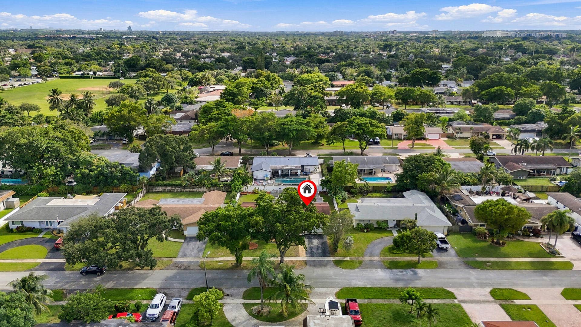 7360 NW 14th Street, Plantation, FL 33313 Front Aerial View