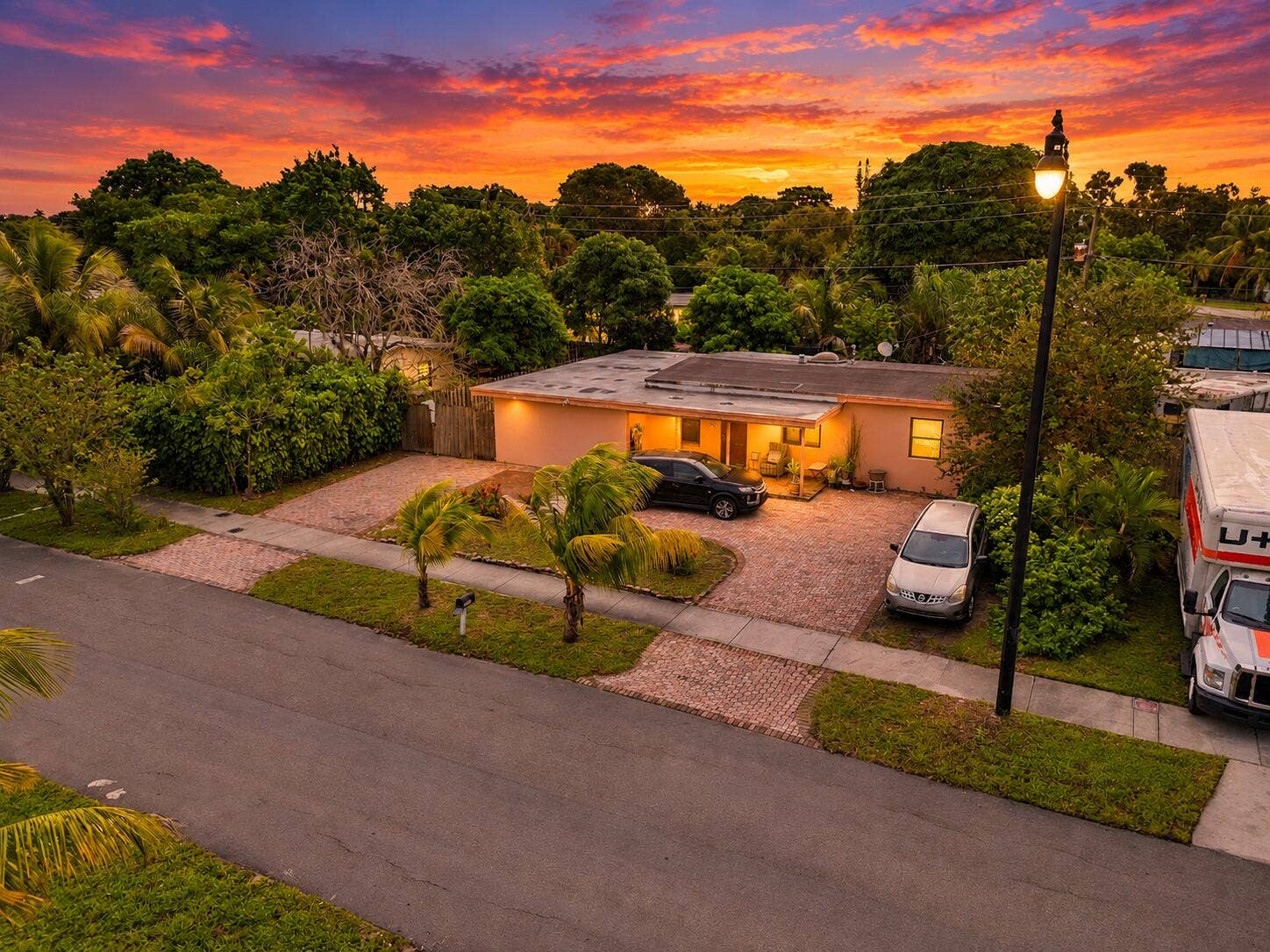 4972 NE 14TH Avenue, Pompano Beach, FL 33064 Twilight Tropical Suburban Home