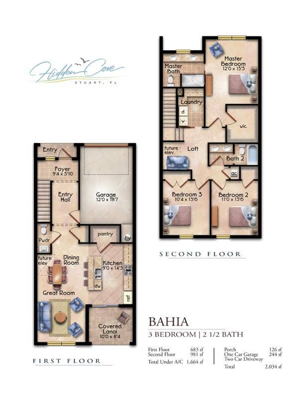 491 SW Hidden Cove Way, Stuart, FL Bahia Model