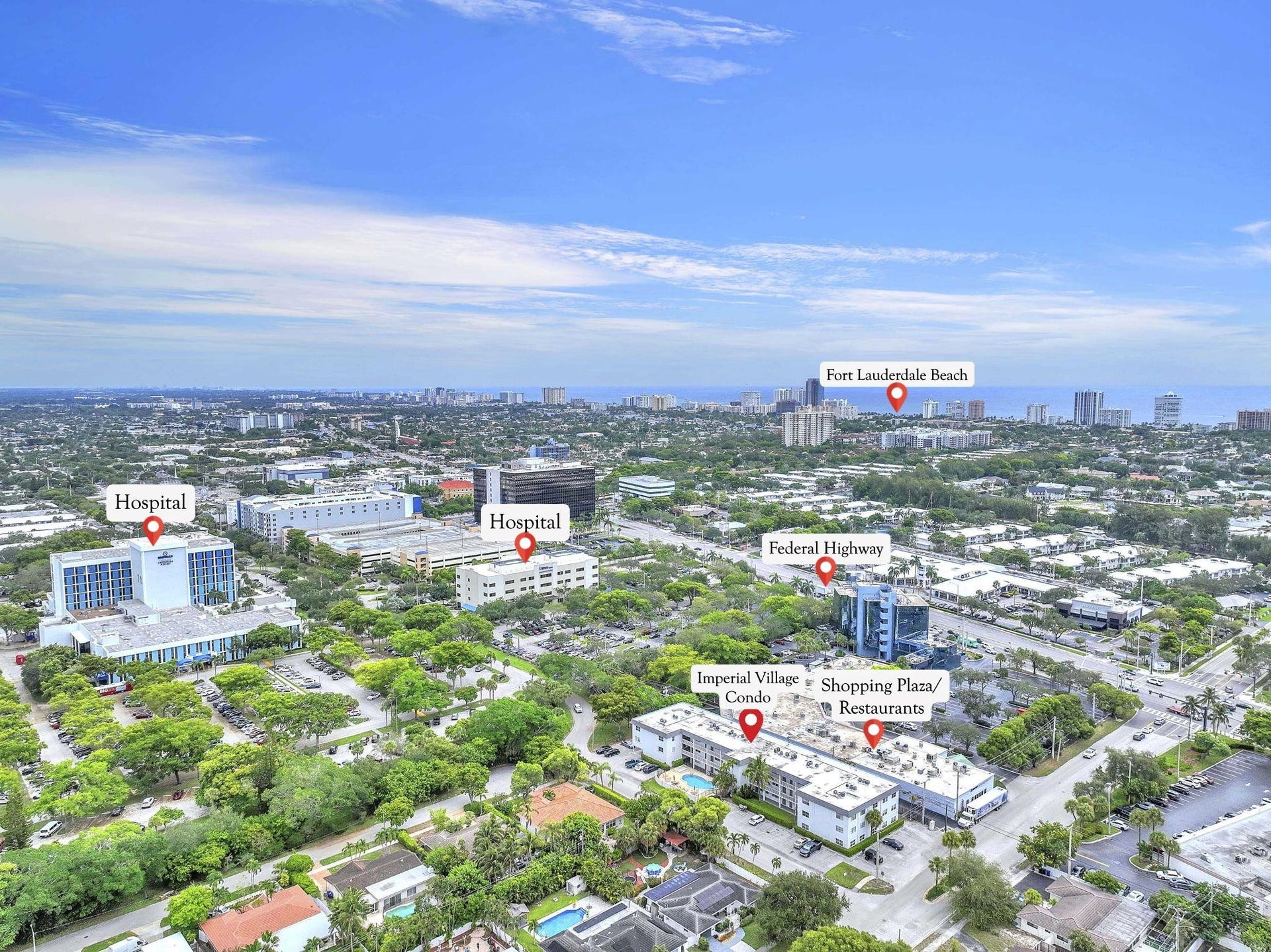 6200 NE 22ND Way, #206, Fort Lauderdale, FL 33308 Showing location of Imperial Village Condo