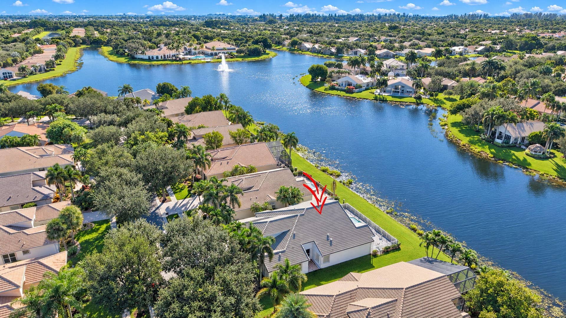 7657 ROYALE RIVER Lane, Lake Worth, FL 33467 View the fountain from the patio