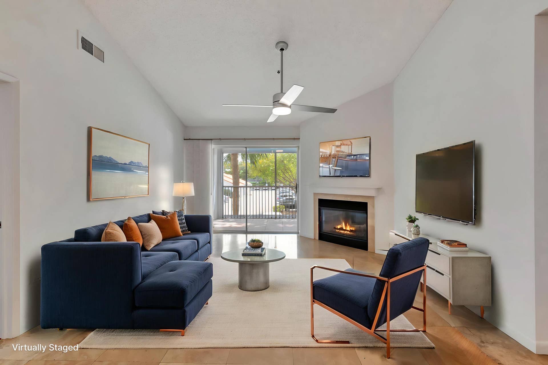 3111 Clint Moore Road, #203, Boca Raton, FL 33496 virtually staged living room