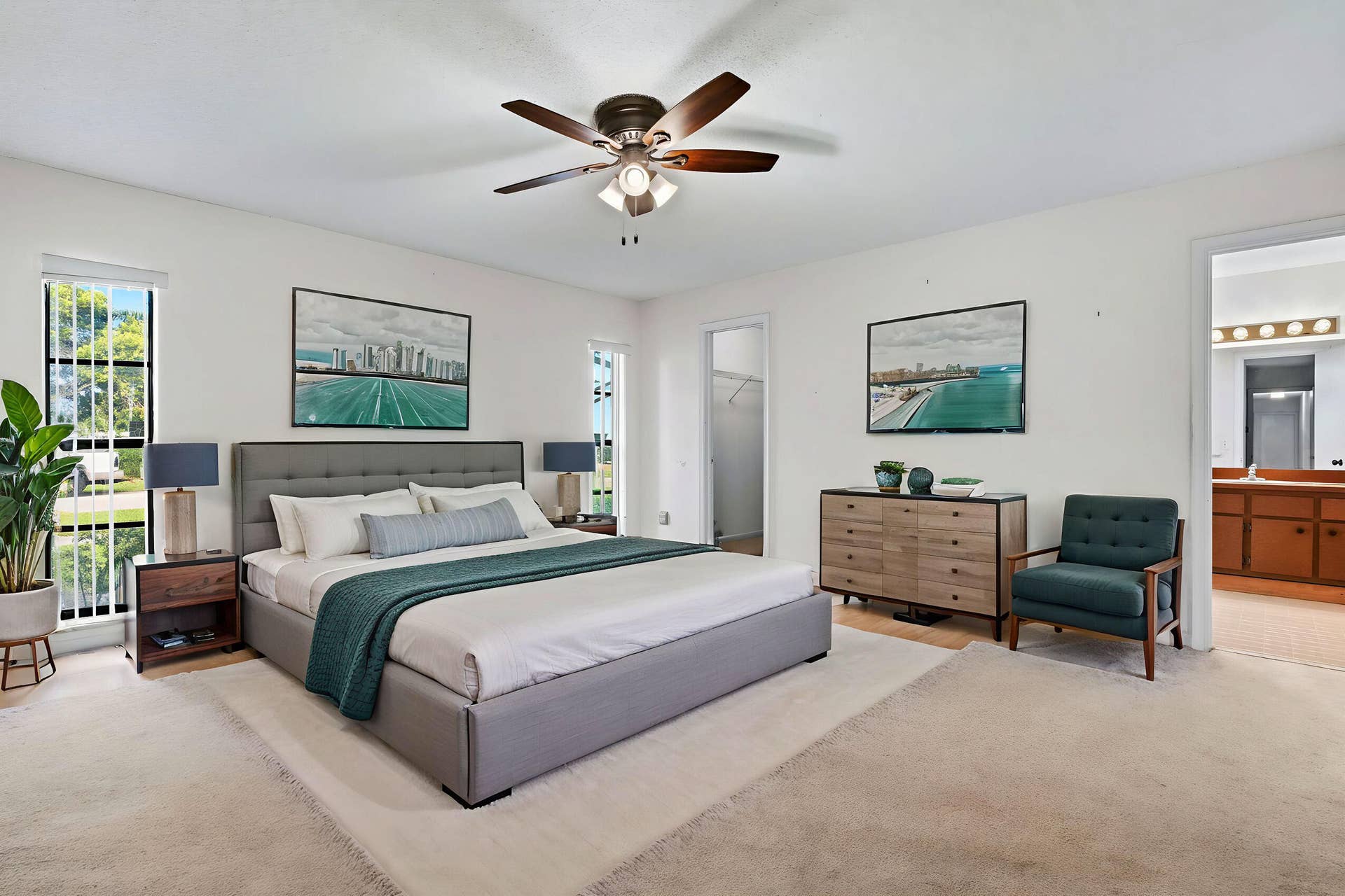 4937 Willow Drive, Boca Raton, FL 33487 Virtually Staged Primary Bedroom