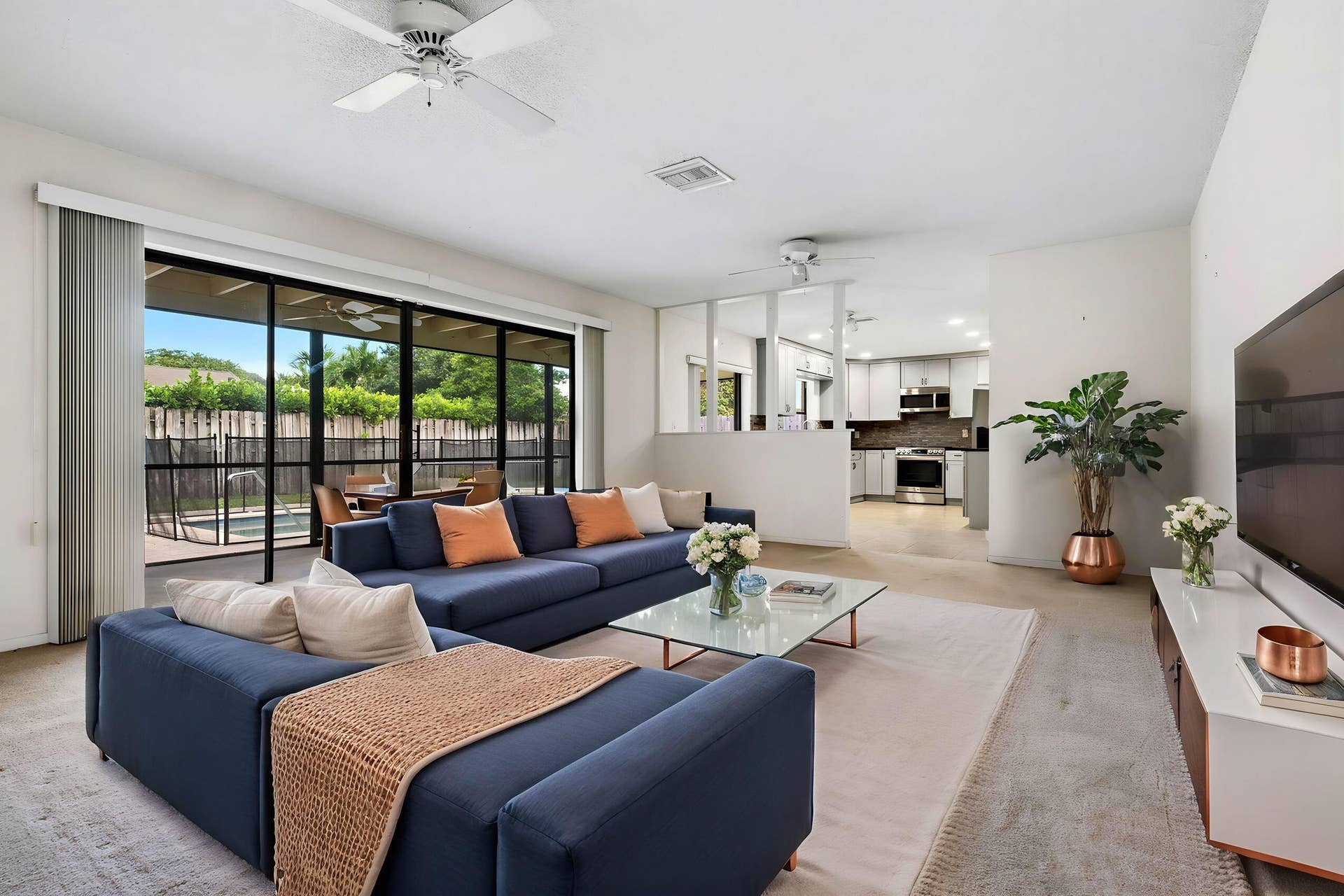 4937 Willow Drive, Boca Raton, FL 33487 Virtually Staged Family Room