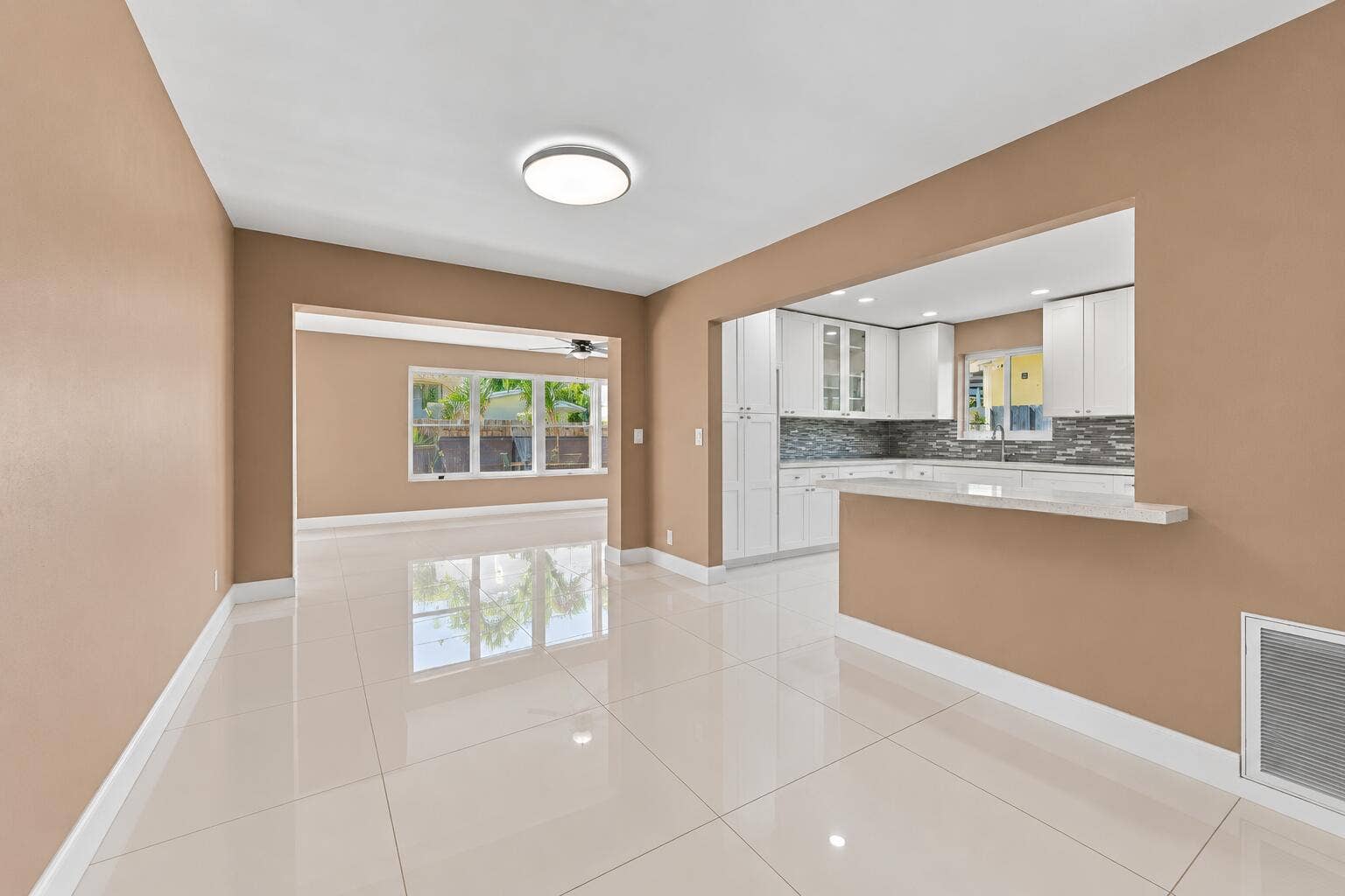 Bright Empty Modern Open-Plan Interior