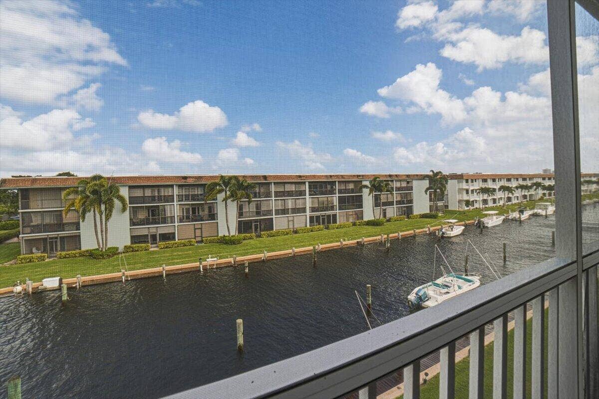 131 Doolen Court, #306, North Palm Beach, FL 33408 Balcony View of Canal