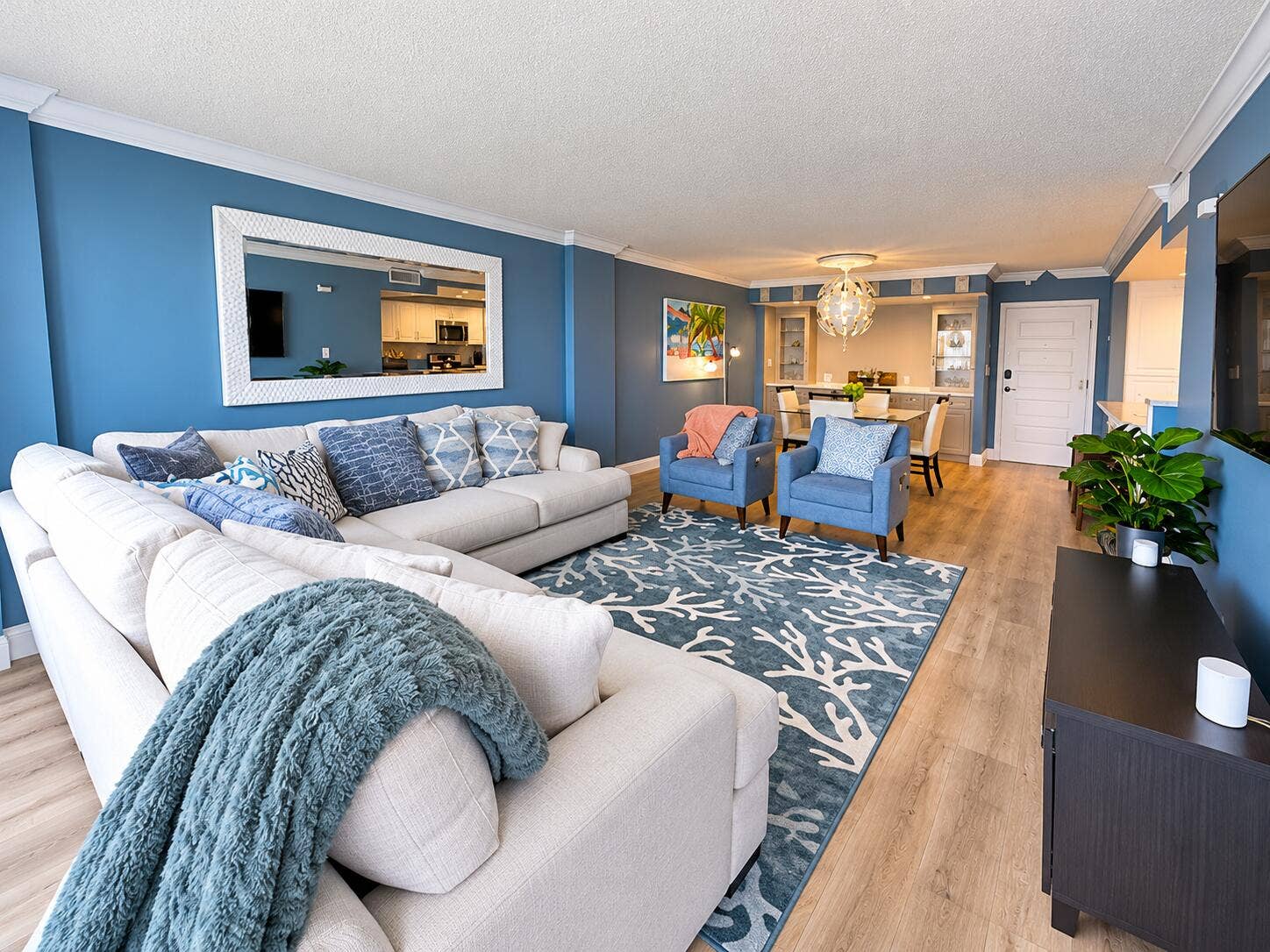 405 N OCEAN Boulevard, #1004, Pompano Beach, FL 33062 PH Living and Dining Room