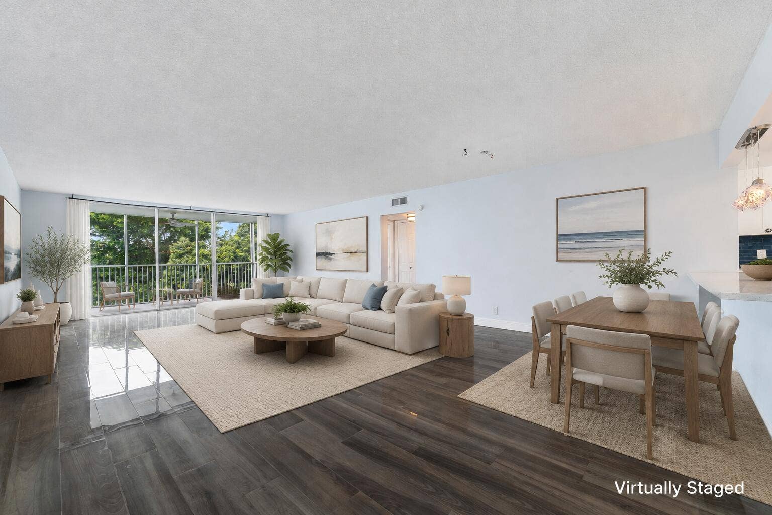 2681 S COURSE Drive, #406, Pompano Beach, FL 33069 Bright Coastal Open-Plan Living Space