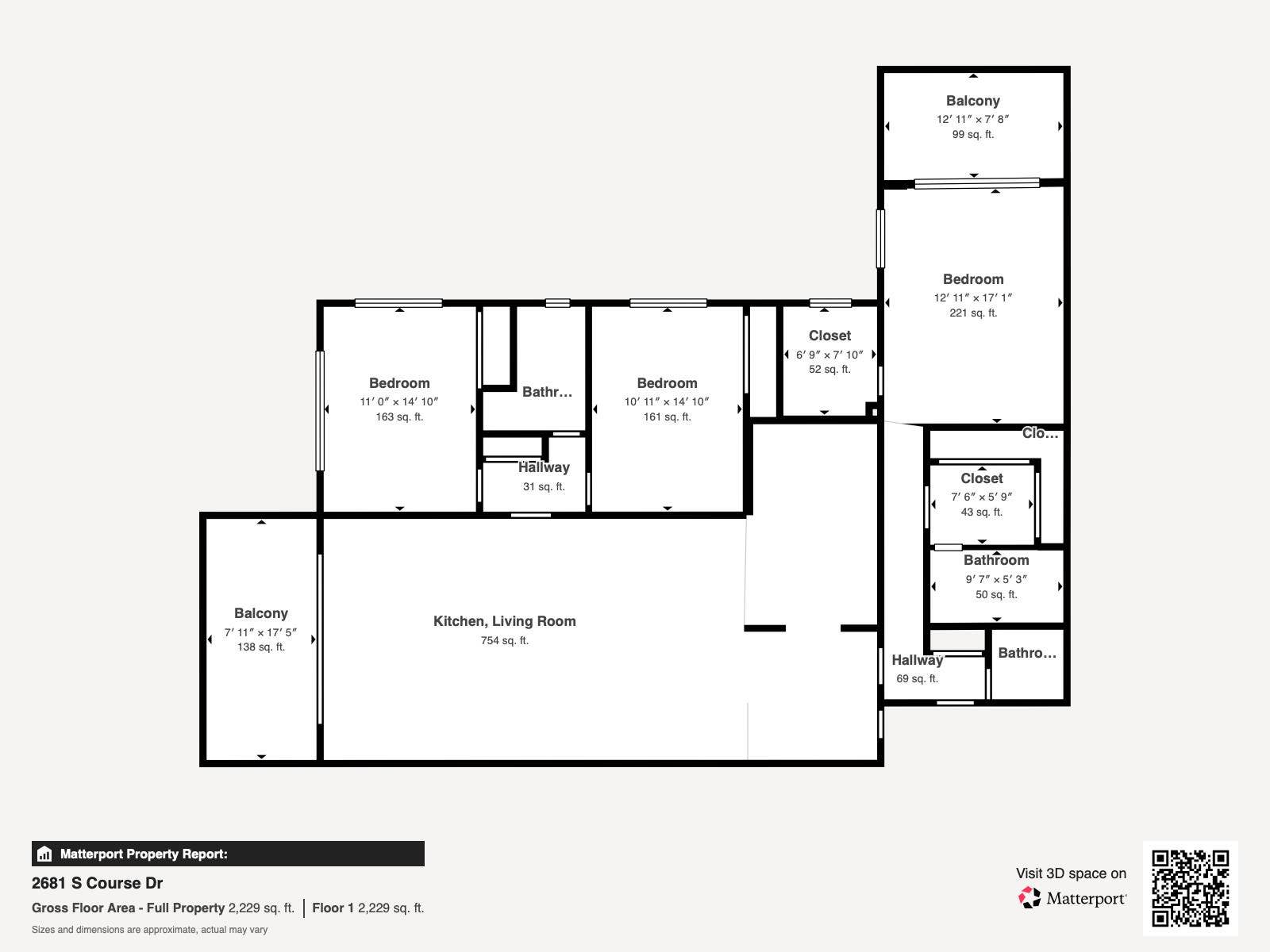 2681 S COURSE Drive, #406, Pompano Beach, FL 33069 FP2681 S Course Dr - Floor 1