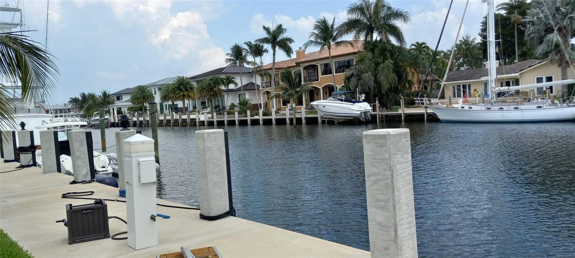 2330 NE 33RD Street, Lighthouse Point, Lighthouse Point, FL 33064 Looking East from 90 foot new concrete dock concret