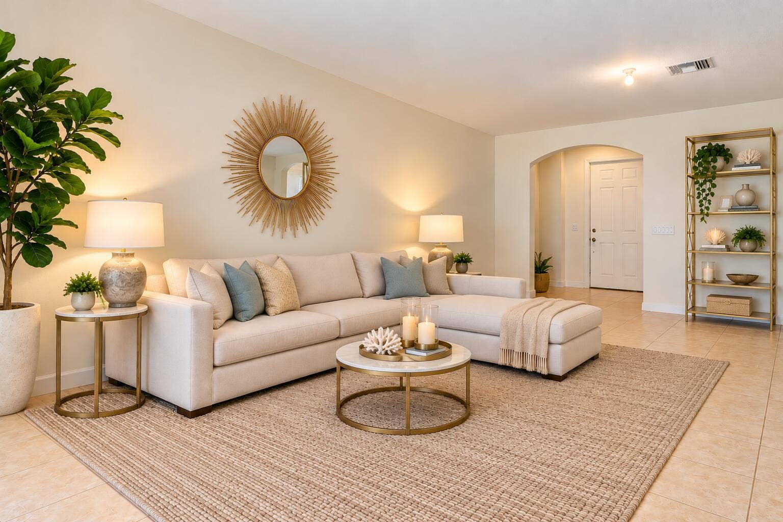 5089 Ellery Terrace, West Palm Beach, FL 33417 STAGED living room