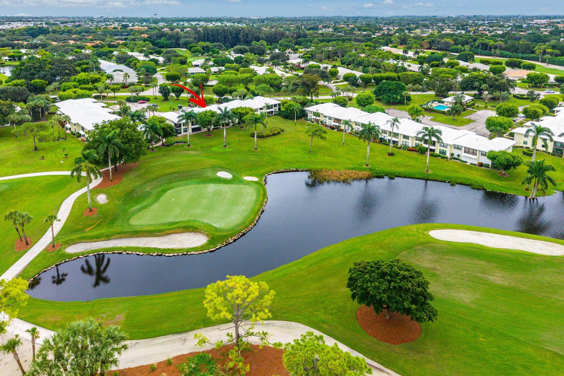 3657 Quail Ridge Drive N, #Bobwhite B, Boynton Beach, FL 33436 Aerial view