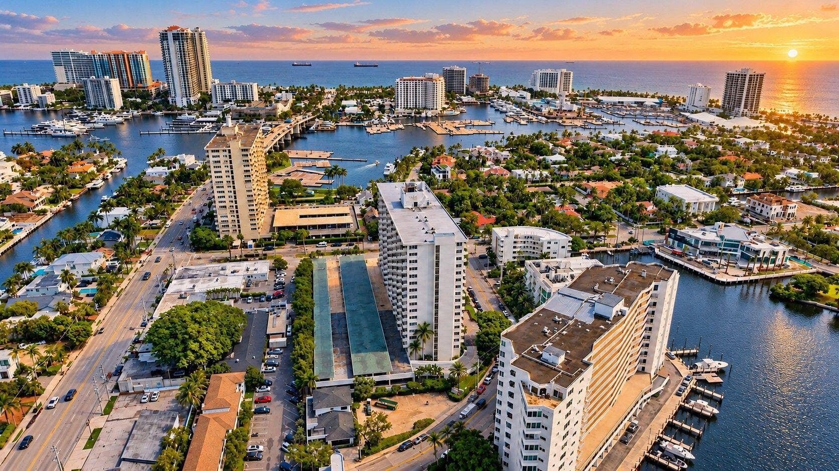 340 SUNSET Drive, #1809, Fort Lauderdale, FL 33301 10-web-or-mls-Aerial sunrise