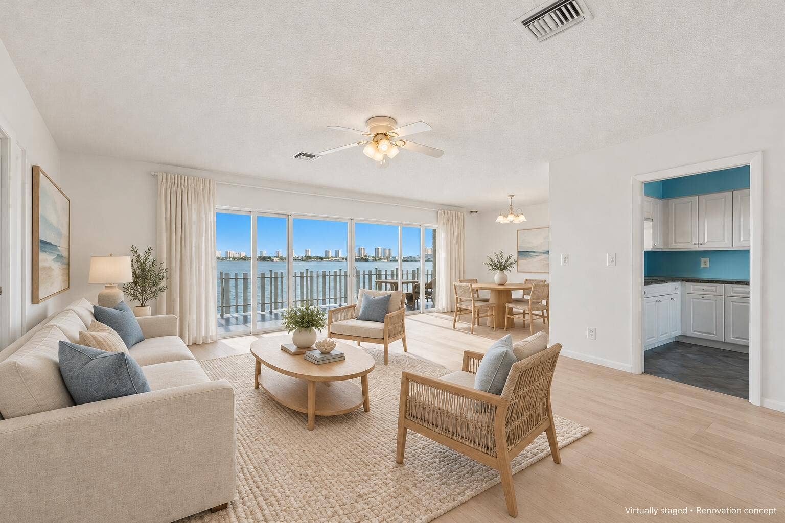 371 Wilma Circle, #4, Riviera Beach, FL 33404 VIRTUALLY STAGED & RENOVATED Conceptual rendering for inspiration only. Furnishings and improvements shown do not reflect the propertys current condition.