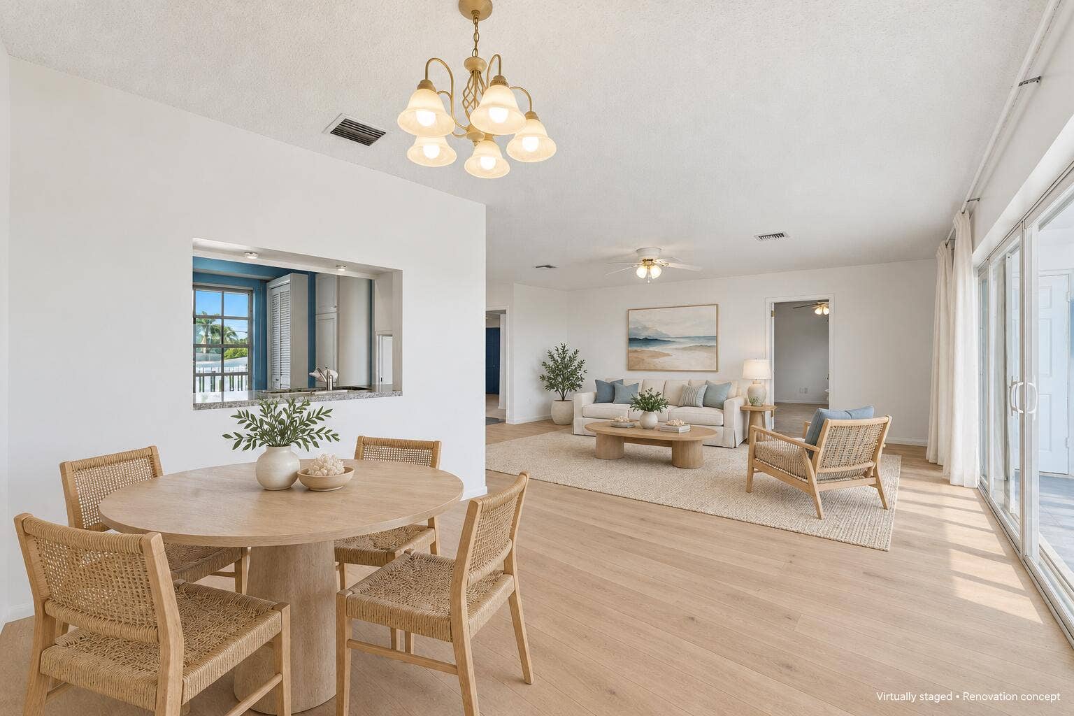 371 Wilma Circle, #4, Riviera Beach, FL 33404 VIRTUALLY STAGED & RENOVATED Conceptual rendering for inspiration only. Furnishings and improvements shown do not reflect the propertys current condition.