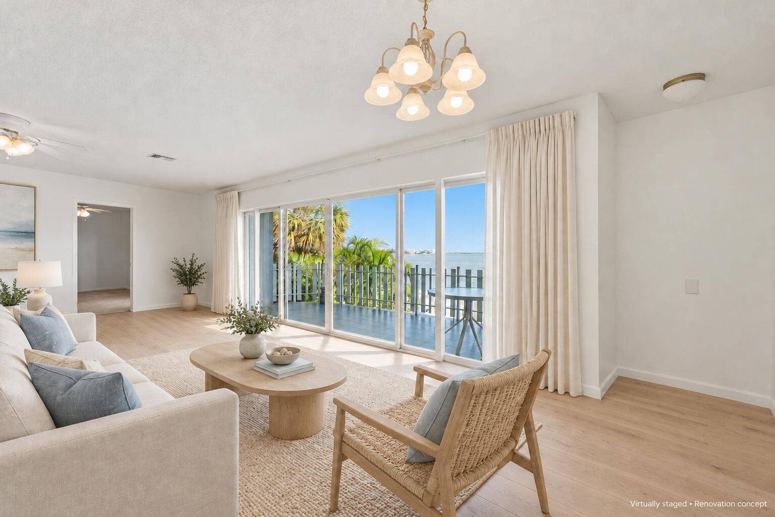 371 Wilma Circle, #4, Riviera Beach, FL 33404 VIRTUALLY STAGED & RENOVATED Conceptual rendering for inspiration only. Furnishings and improvements shown do not reflect the propertys current condition.