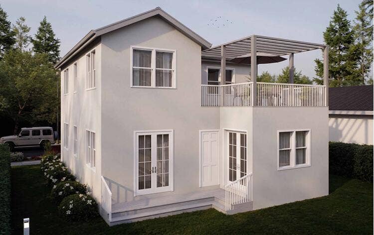 912 14th Street, West Palm Beach, FL 33401 Rear of Home - 3D Print