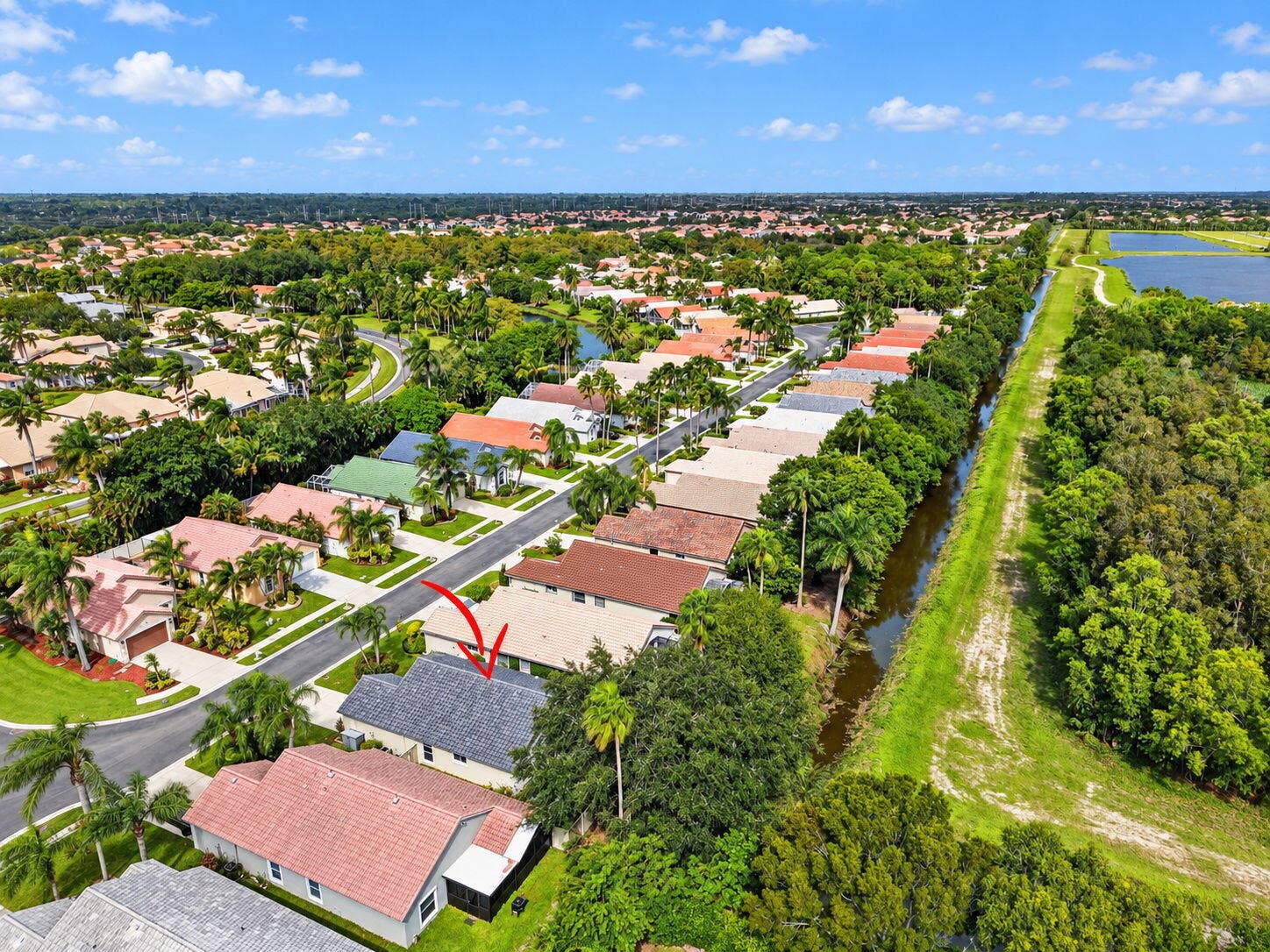 1886 BARNSTABLE Road, Wellington, FL 33414 Arial Back View