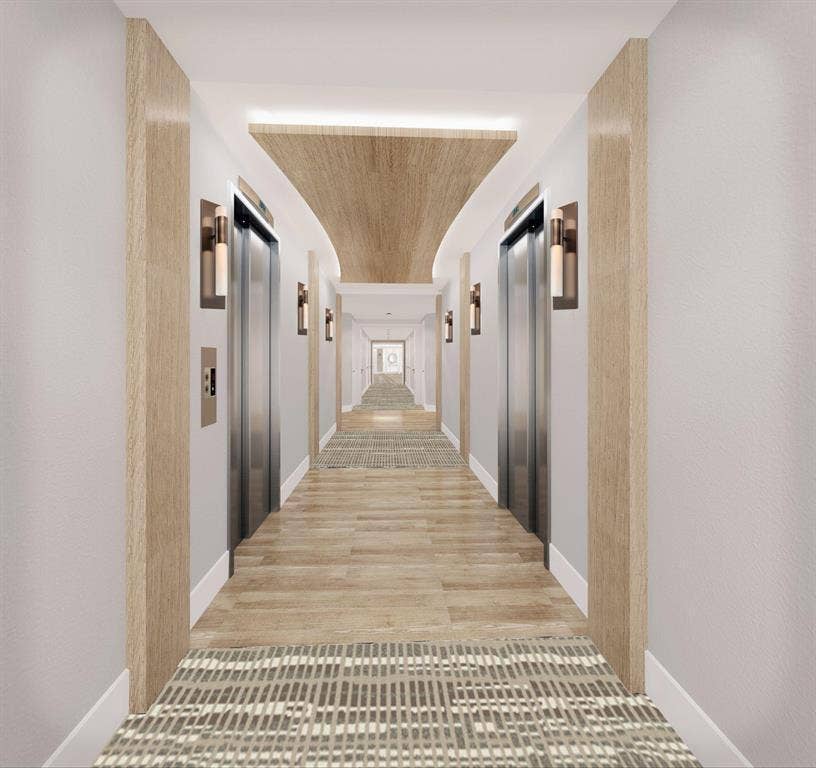 1340 S Ocean Boulevard, #2403 PH3, Pompano Beach, Pompano Beach, FL 33062 Iterior Hallways- Illustration of Compl