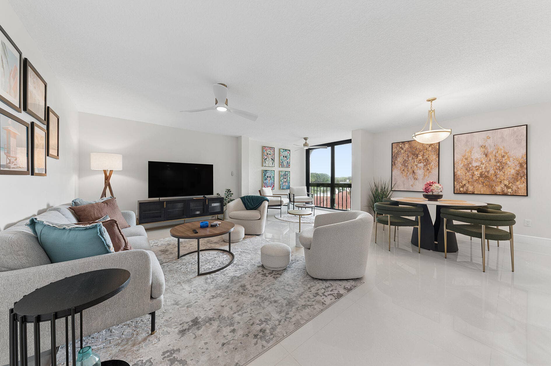 2025 LAVERS Circle, #D404, Delray Beach, FL 33444 Living, Dining, Sitting area
