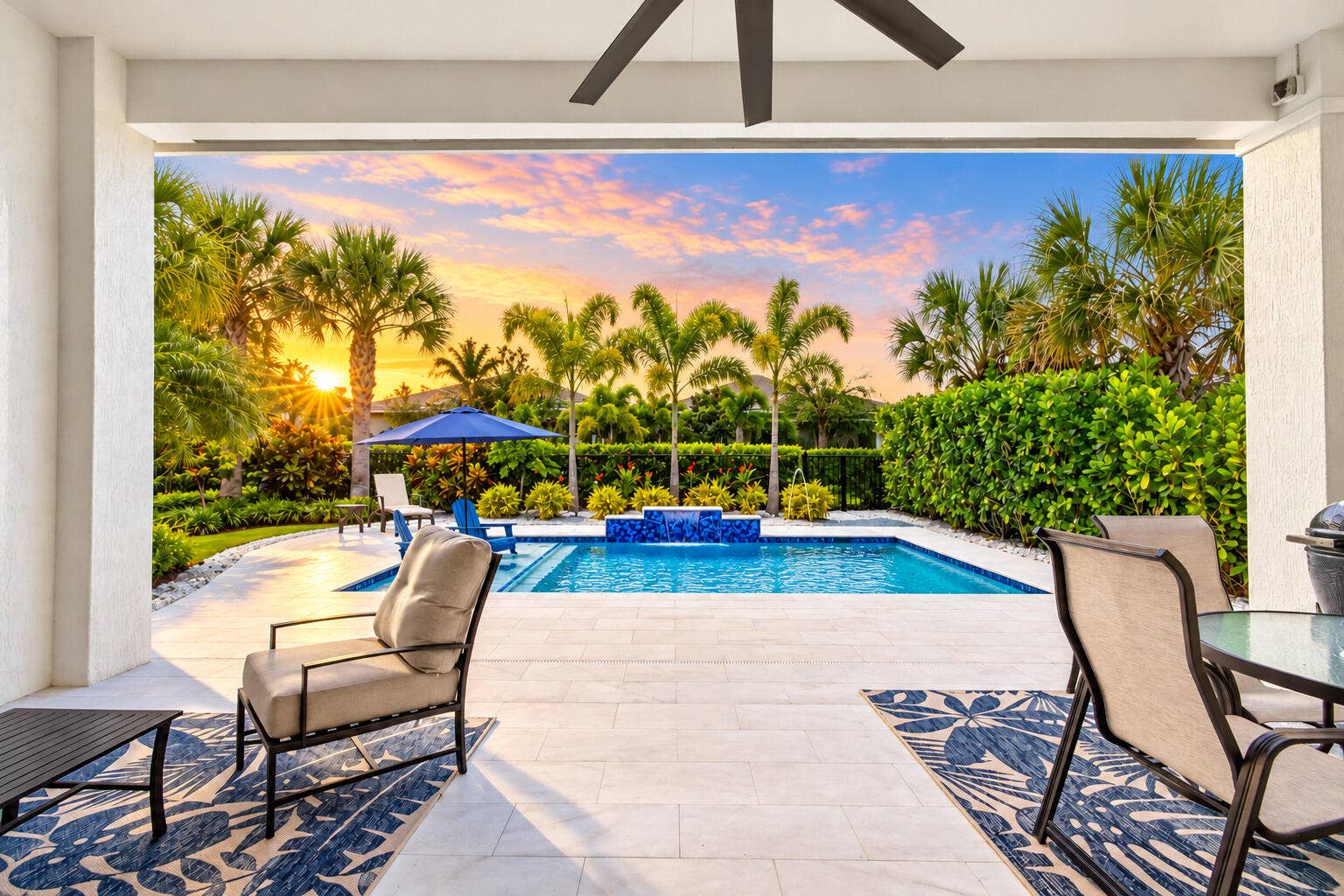 9940 Regency pool yard and tree