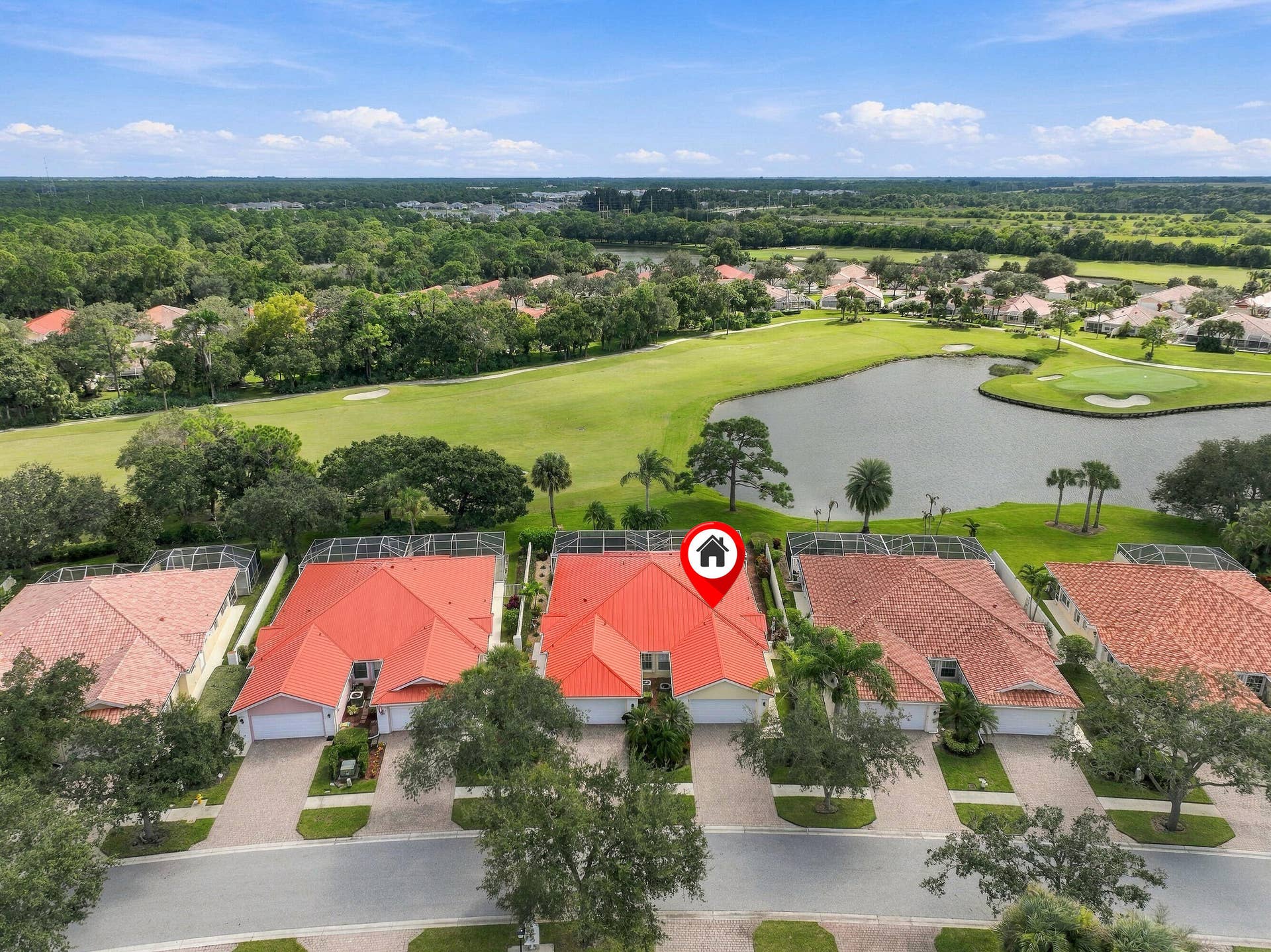 Aerial view house