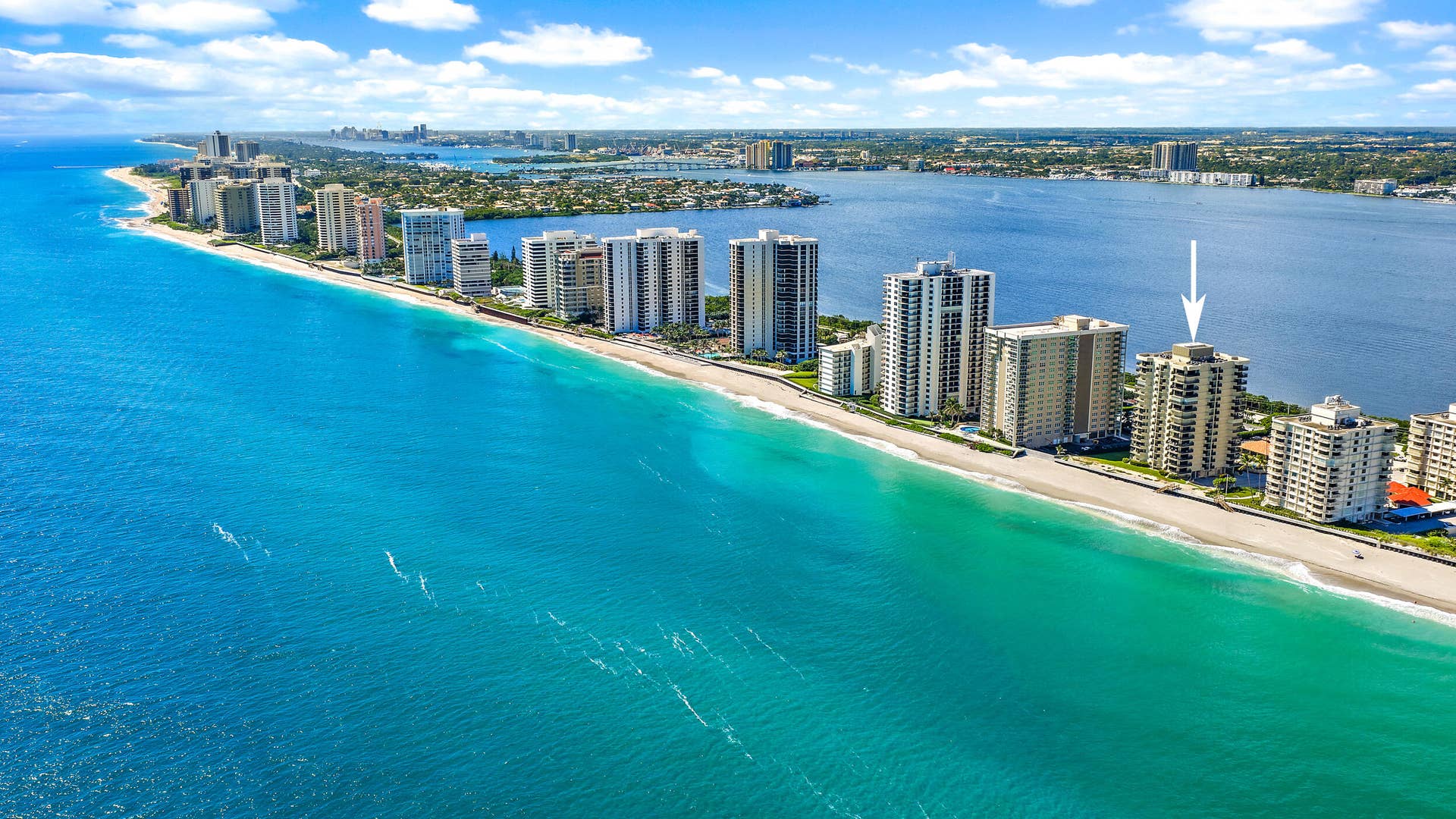 5460 N Ocean Drive, #12-C, Singer Island, FL 33404 Aerial~Seagrape