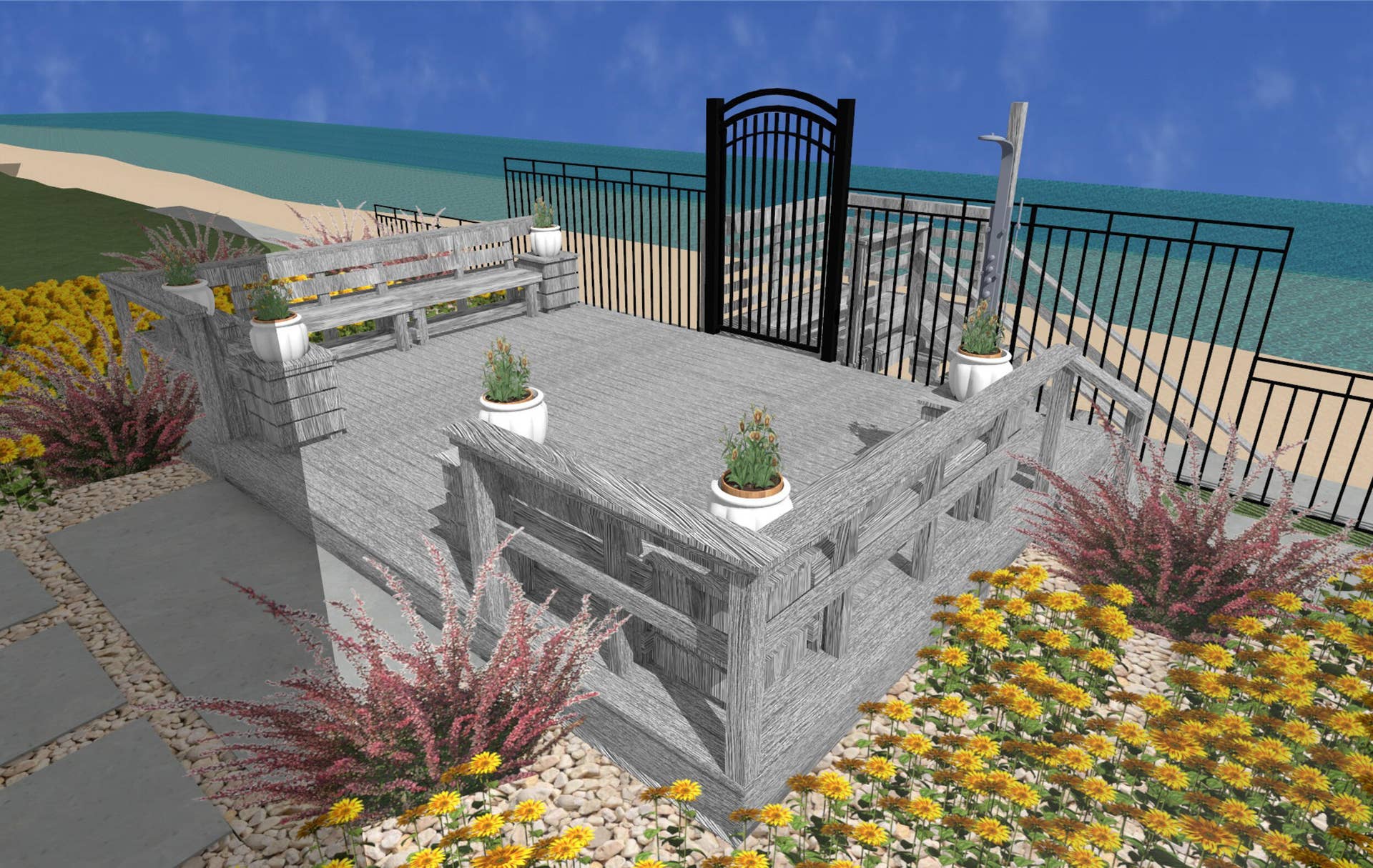 5460 N Ocean Drive, #12-C, Singer Island, FL 33404 Seawall Landscaping Design~ In Process