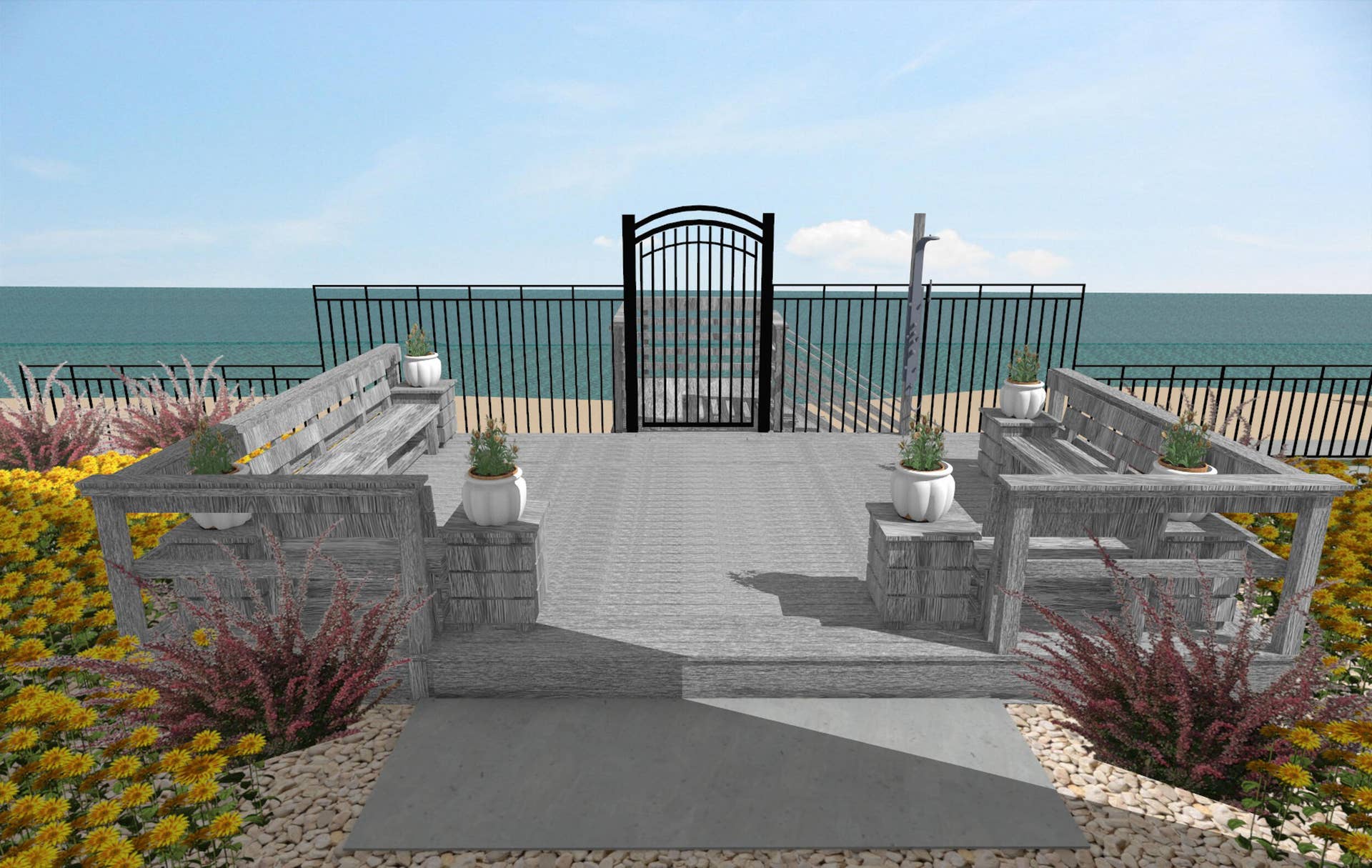 5460 N Ocean Drive, #12-C, Singer Island, FL 33404 Seawall Landscaping Design~ In Process