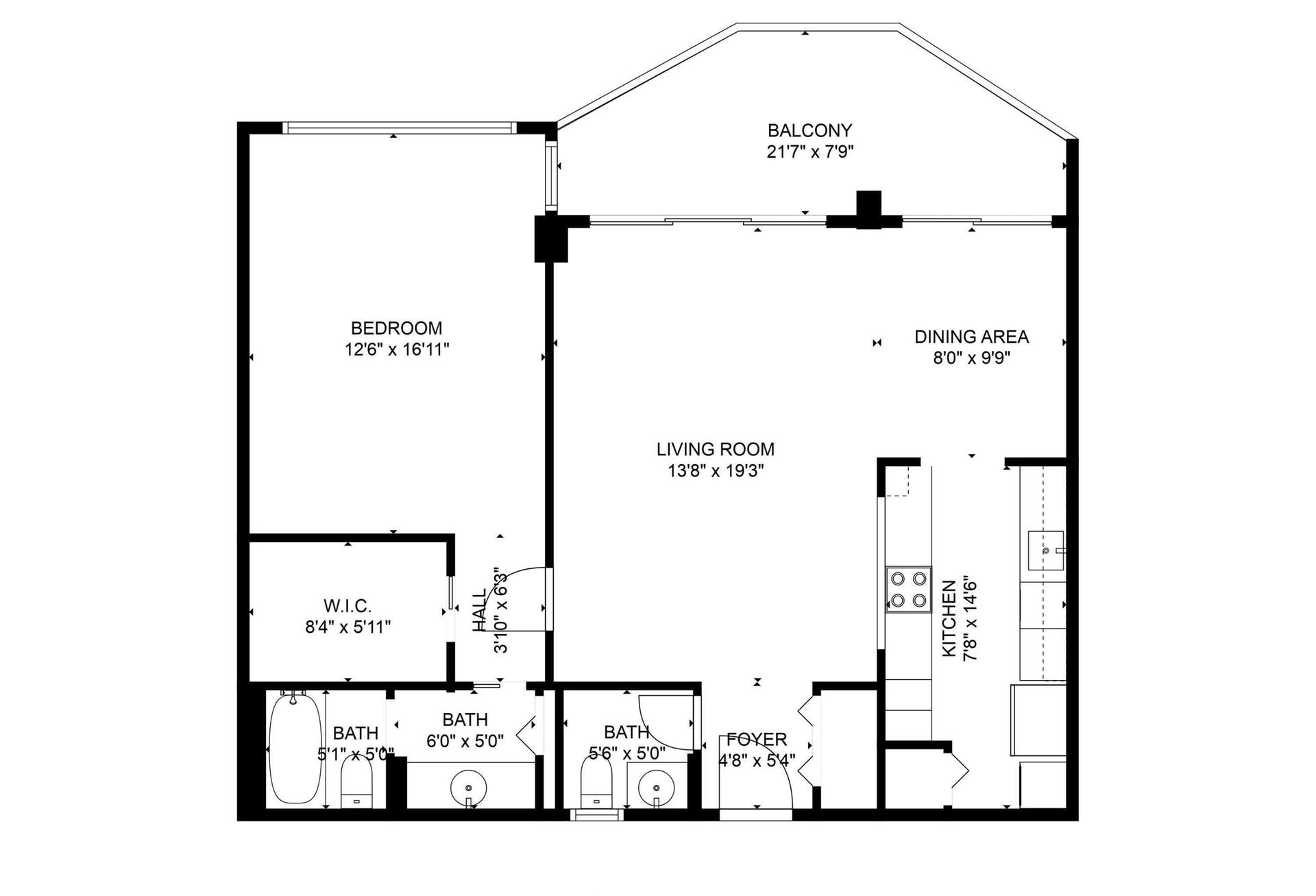 859 JEFFERY Street, #5120, Boca Raton, Boca Raton, FL 33487 Floor Plan
