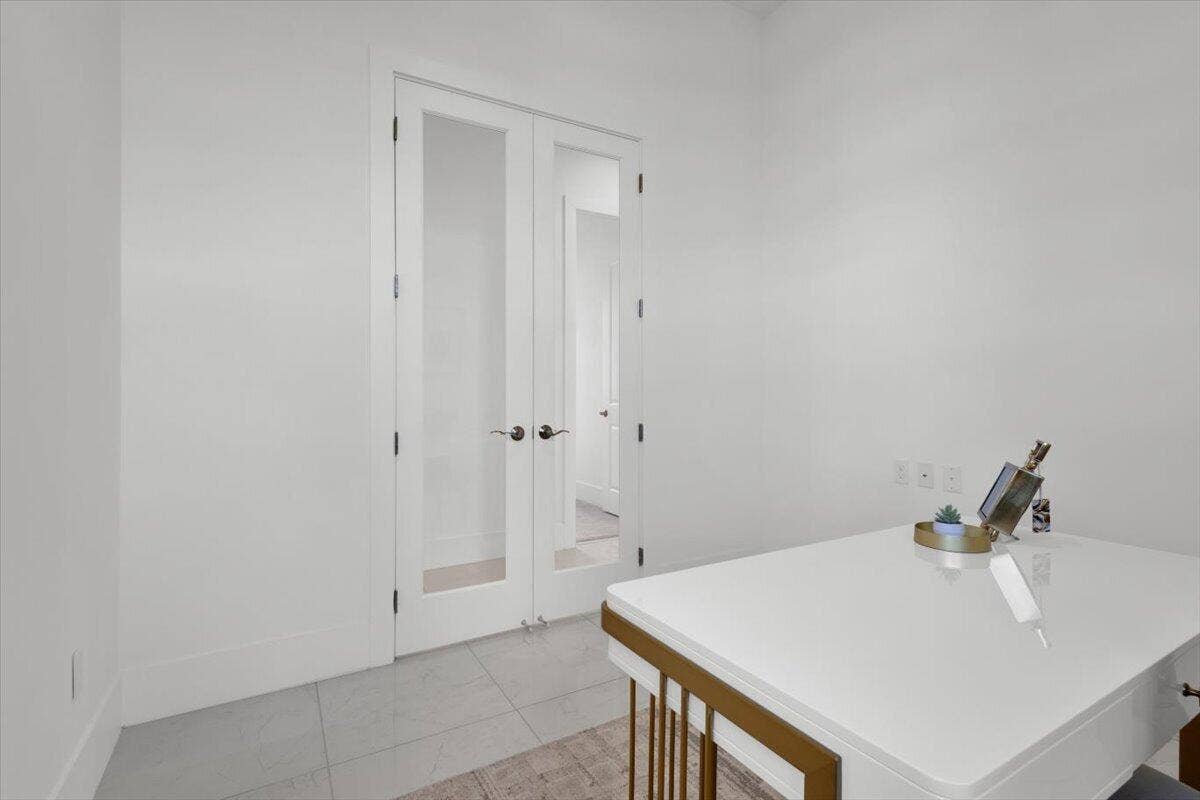 Private office with french doors