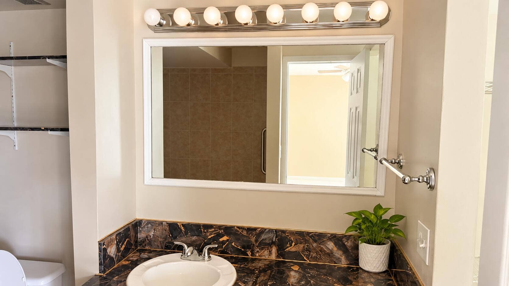8701 SW 30TH Street, #205, Davie, FL 33328 Warm Neutral Bathroom Vanity Scene